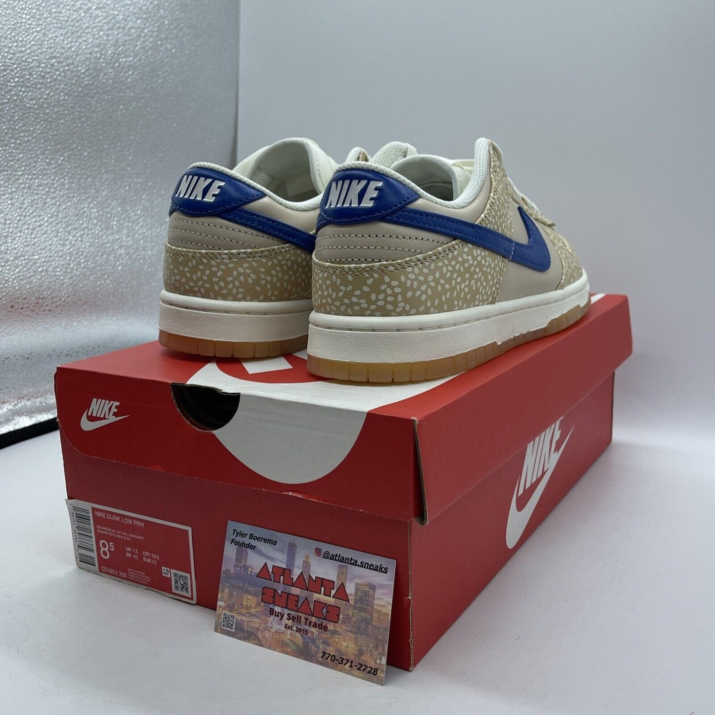 Size 8.5 - Nike Dunk Low Premium Montreal Bagel Sesame Leather (DZ4853-200)