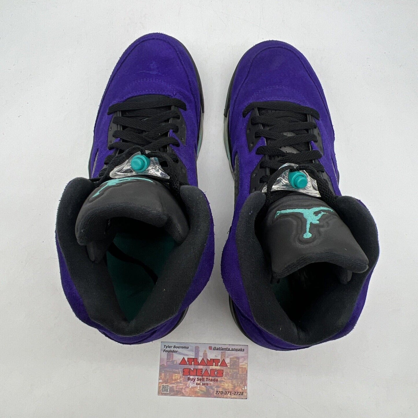 Size 12 - Jordan 5 Retro Alternate Grape 2020 Black Purple Aqua (136027-500)