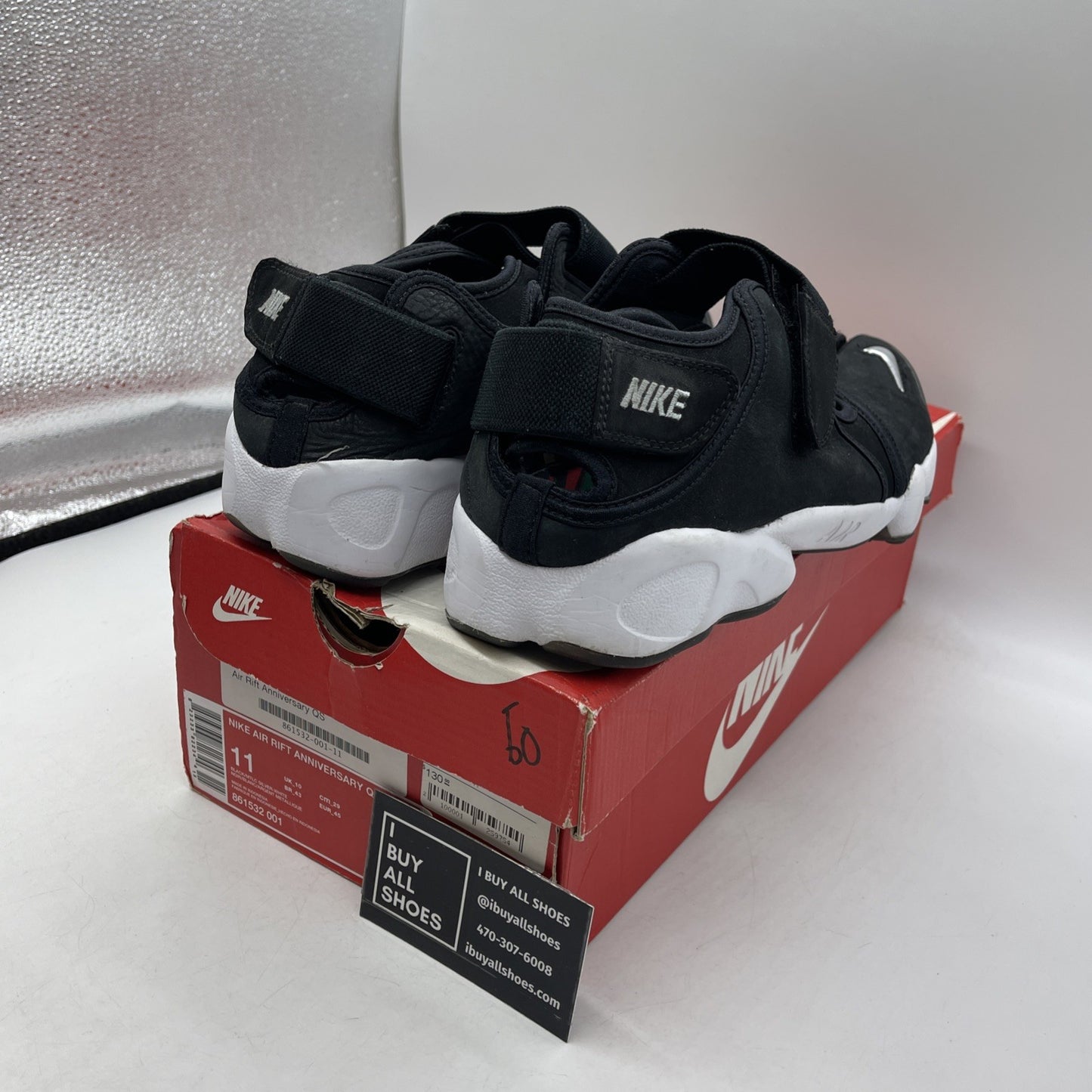 Size 11 - Nike Air Rift Anniversary QS Black (861532-001)