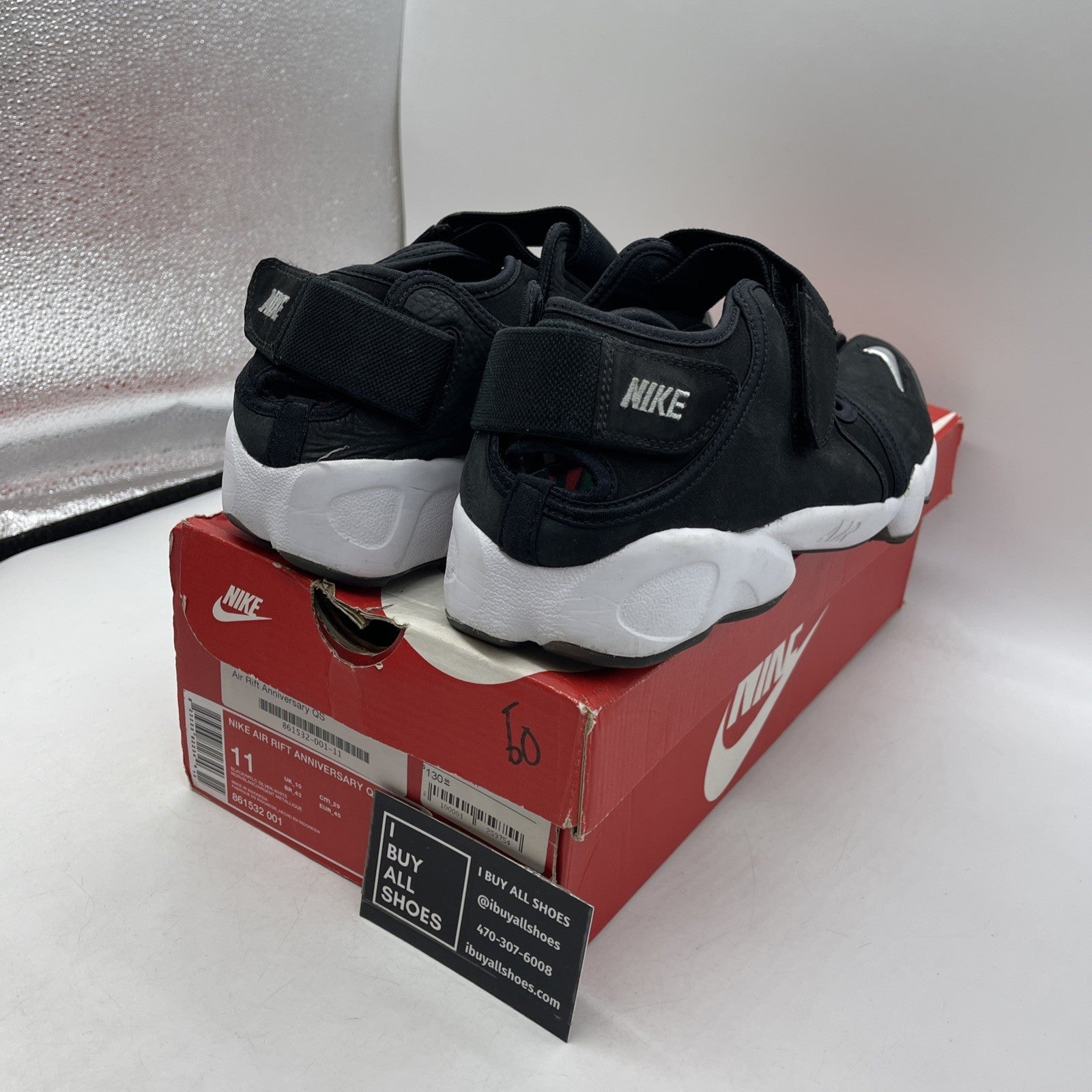 Size 11 - Nike Air Rift Anniversary QS Black (861532-001)