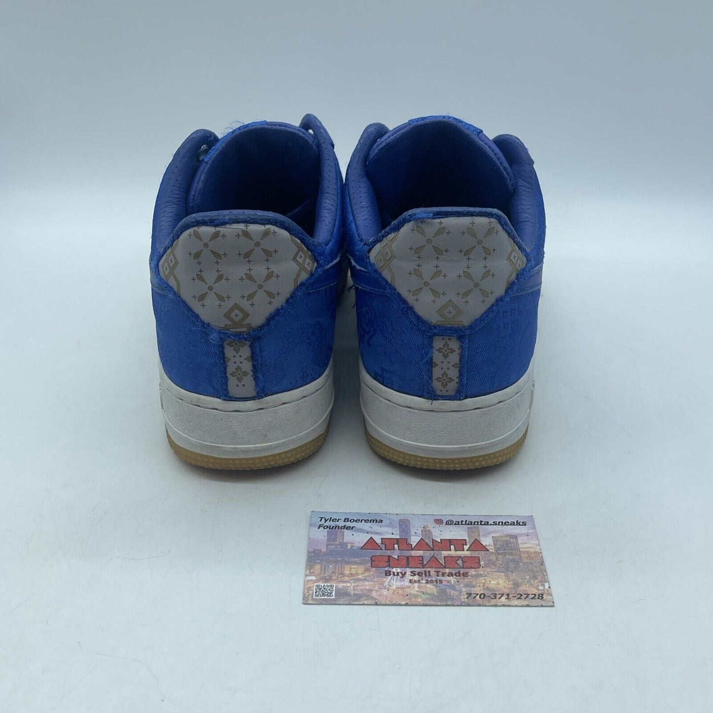 Size 8 - Nike CLOT x Air Force 1 PRM Royal Silk Blue Suede Grey (CJ5290-400)