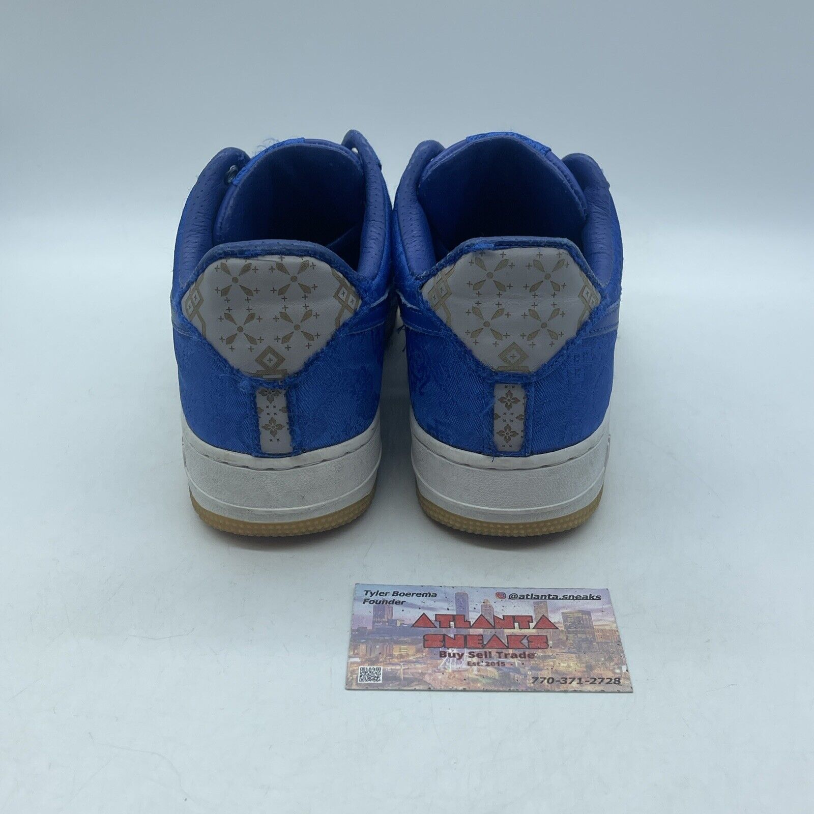 Size 8 - Nike CLOT x Air Force 1 PRM Royal Silk Blue Suede Grey (CJ5290-400)