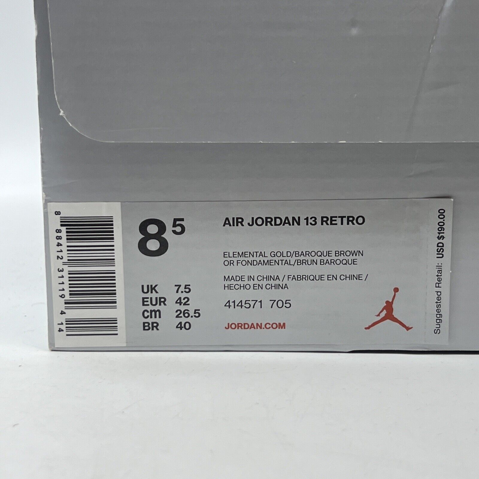 Size 8.5 - Air Jordan 13 Retro Wheat Suede Gum (414571-705)
