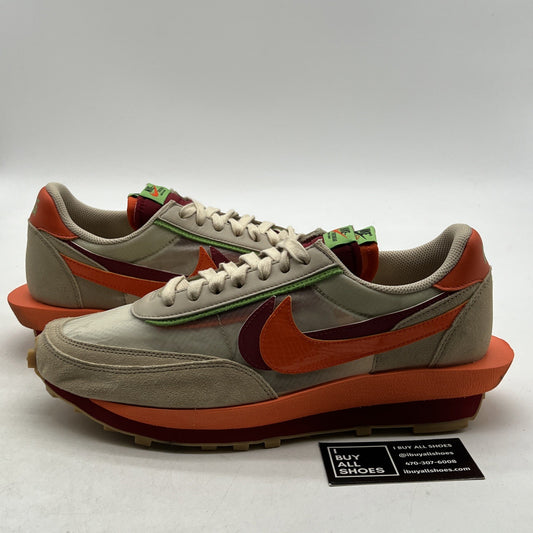 Size 11.5 - Nike sacai x Clot x LDWaffle Net Orange Blaze (DH1347-100)