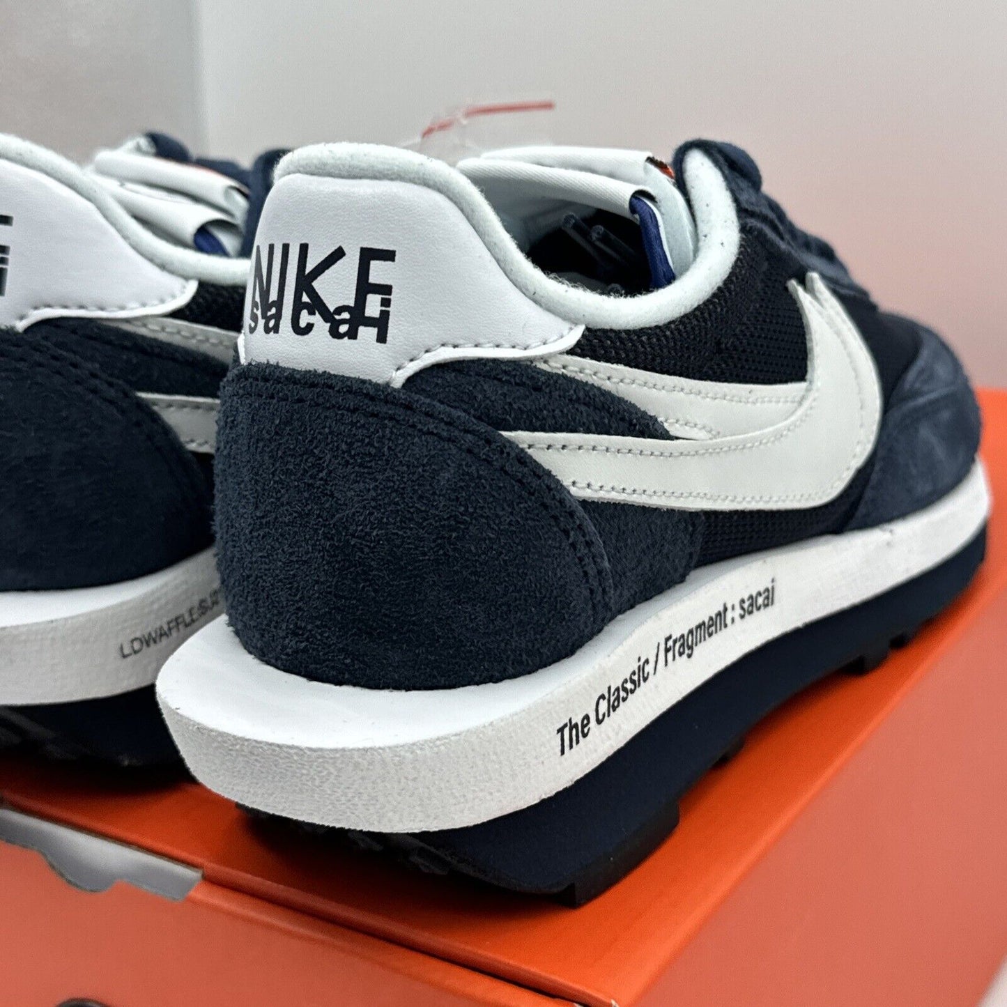 Size 5 - Nike LDV Waffle x Fragment Design x sacai Low Blackened Blue