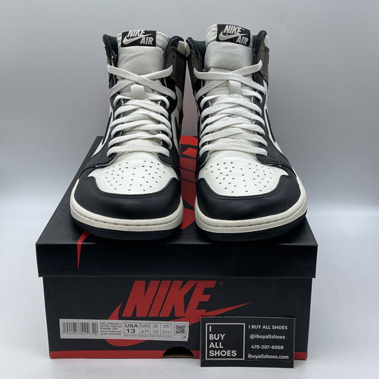 Size 13 - Jordan 1 Retro OG High Dark Mocha Brown Black Leather (555088-105)
