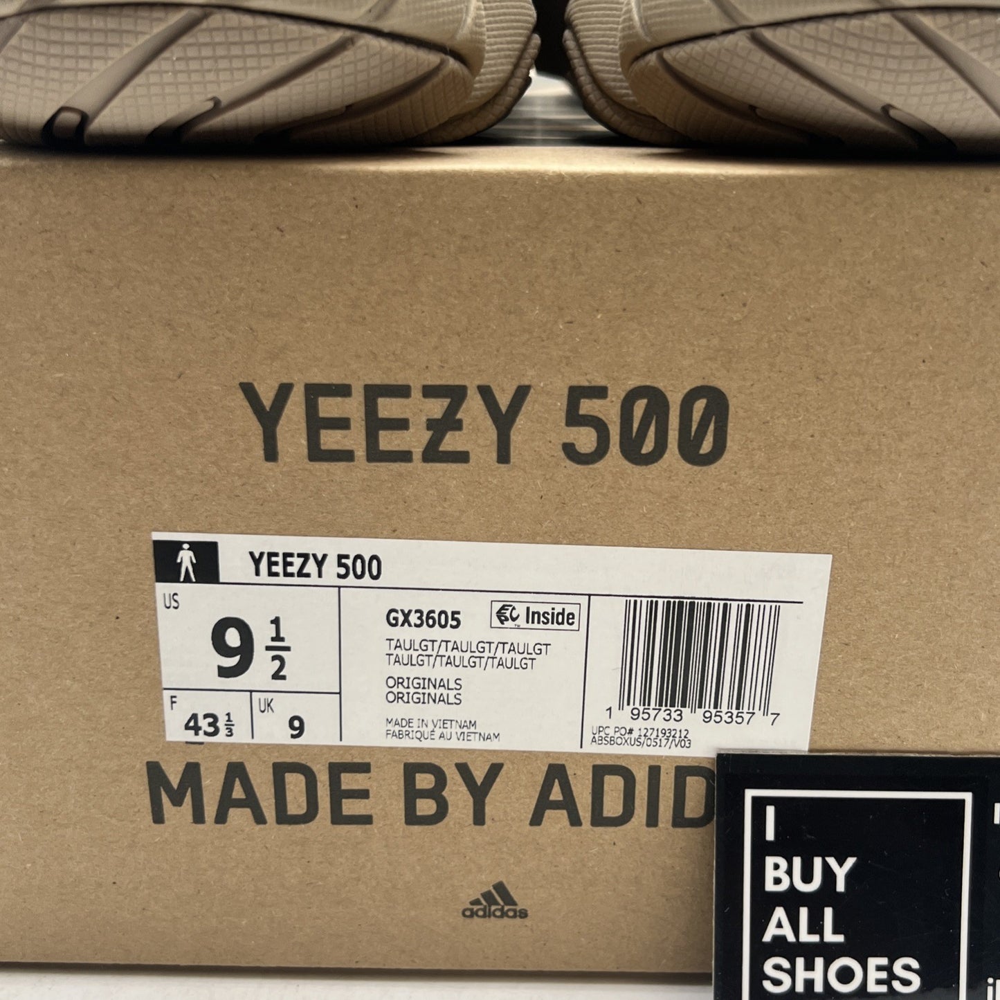 Size 9.5 - adidas Yeezy 500 Taupe Light (GX3605)