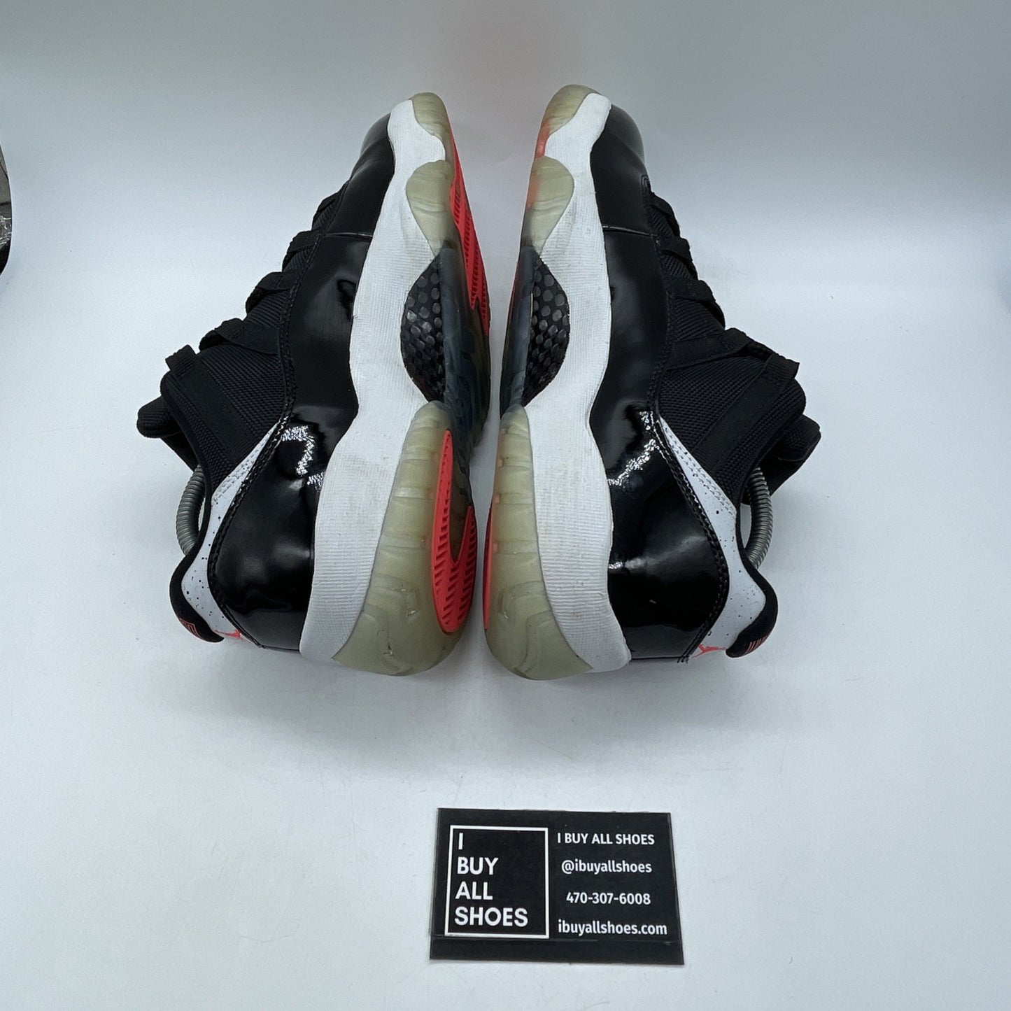Size 9.5 - Air Jordan 11 Retro Low Infrared 23 Black (528895-023)