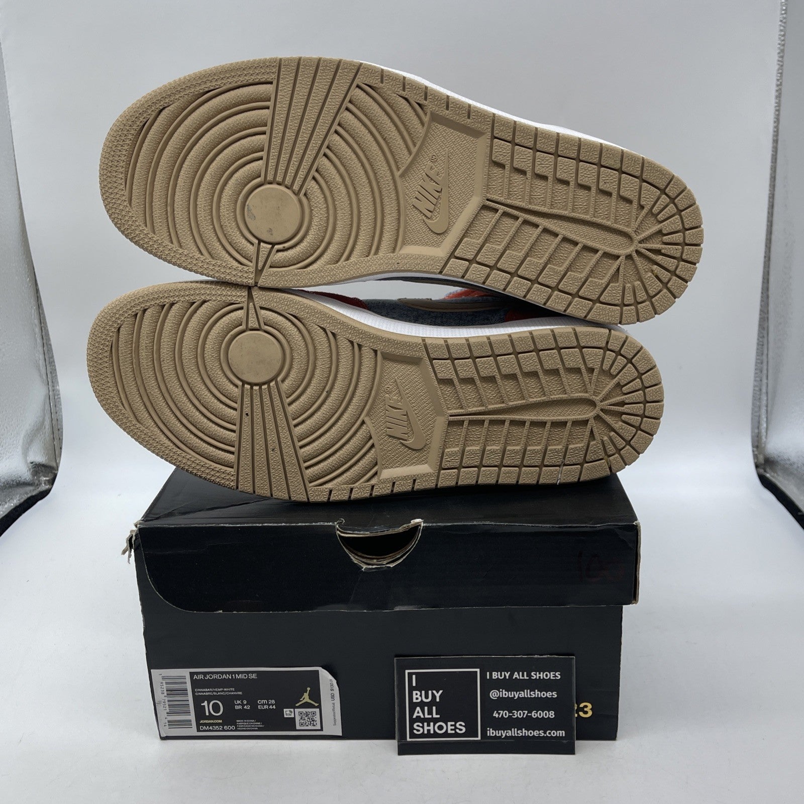 Size 10 - Air Jordan 1 Mid Denim Red Blue Brown Suede (DM4352-500)