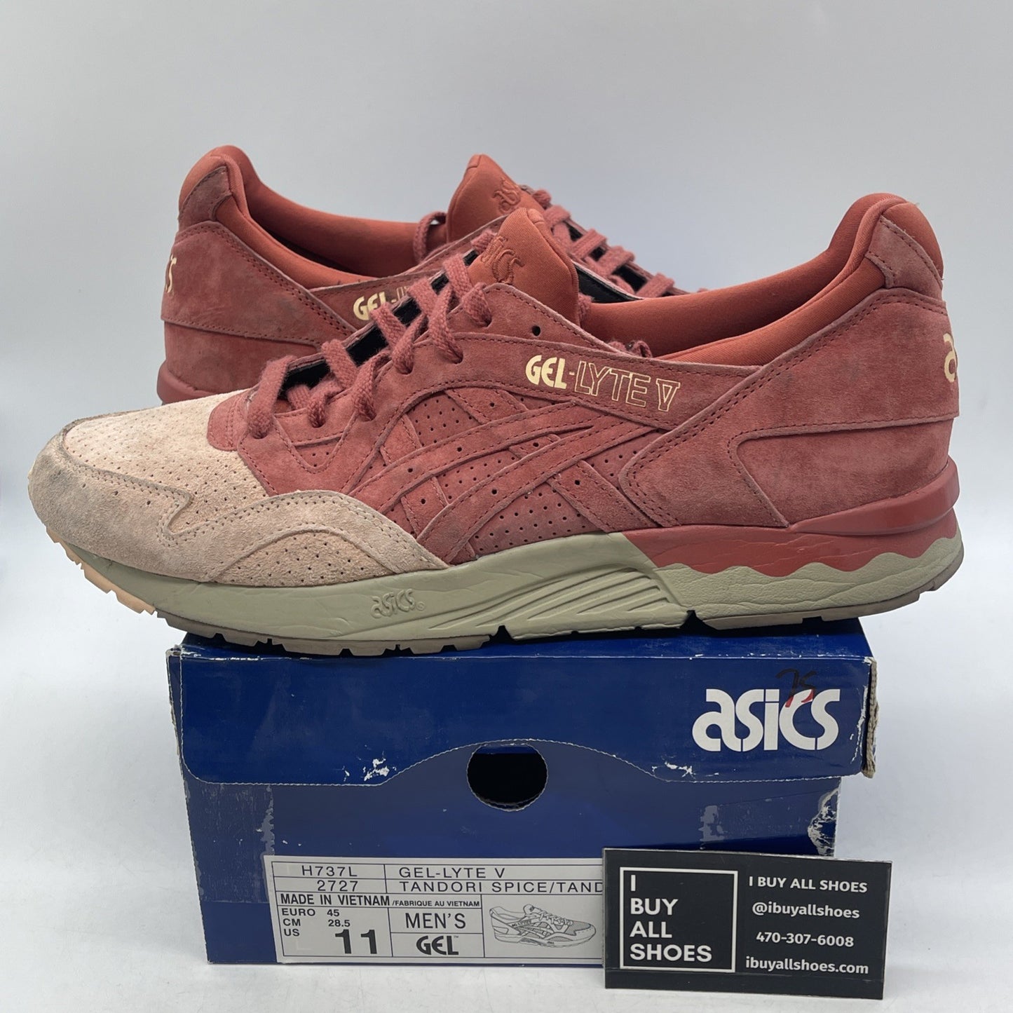 Size 11 - Gel-Lyte V Suede Toe Gel Light 5 Pink (H737L)