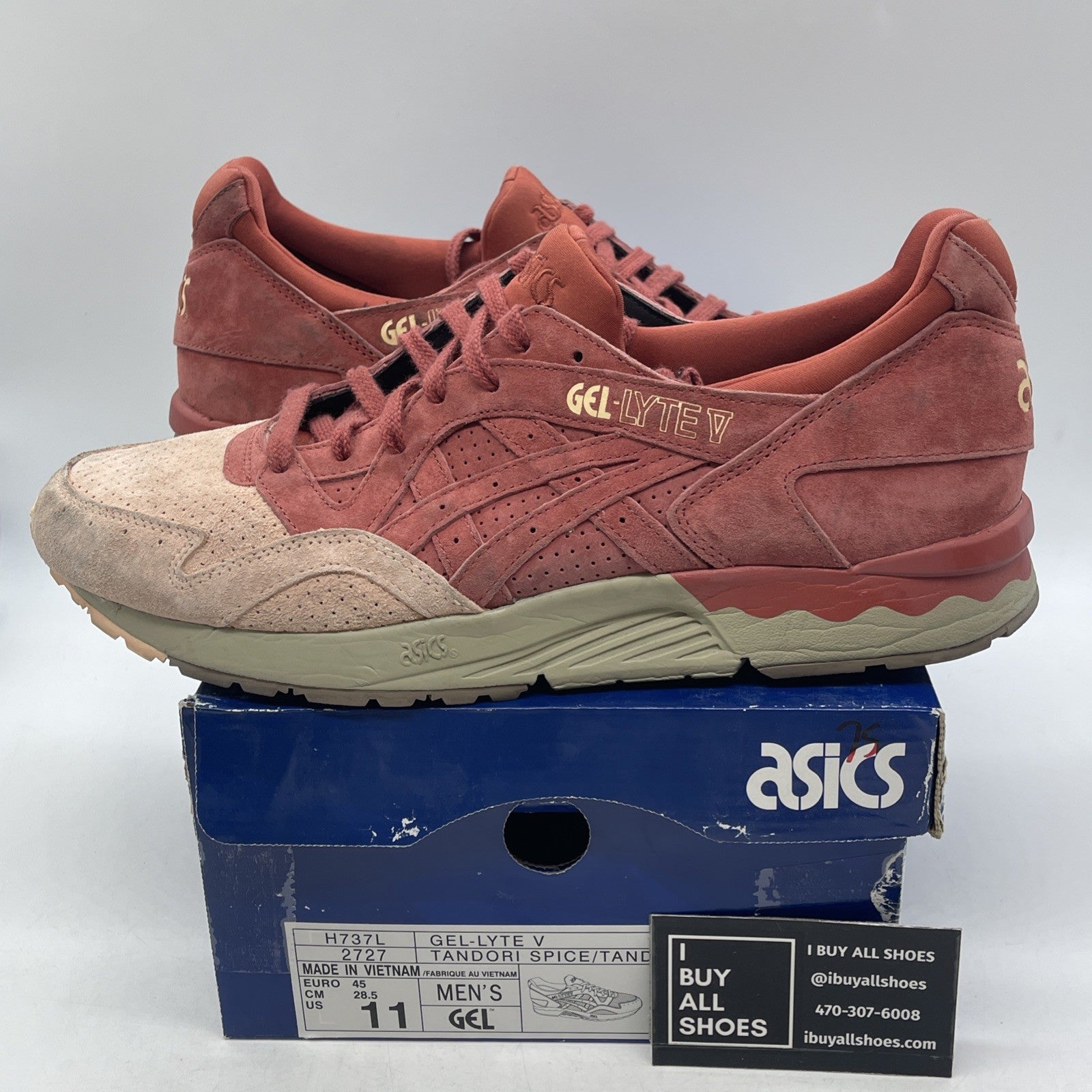Size 11 - Gel-Lyte V Suede Toe Gel Light 5 Pink (H737L)