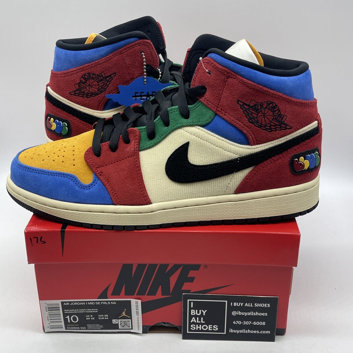 Size 10 - Blue The Great x Air Jordan 1 Mid Fearless Suede (CU2805-100)