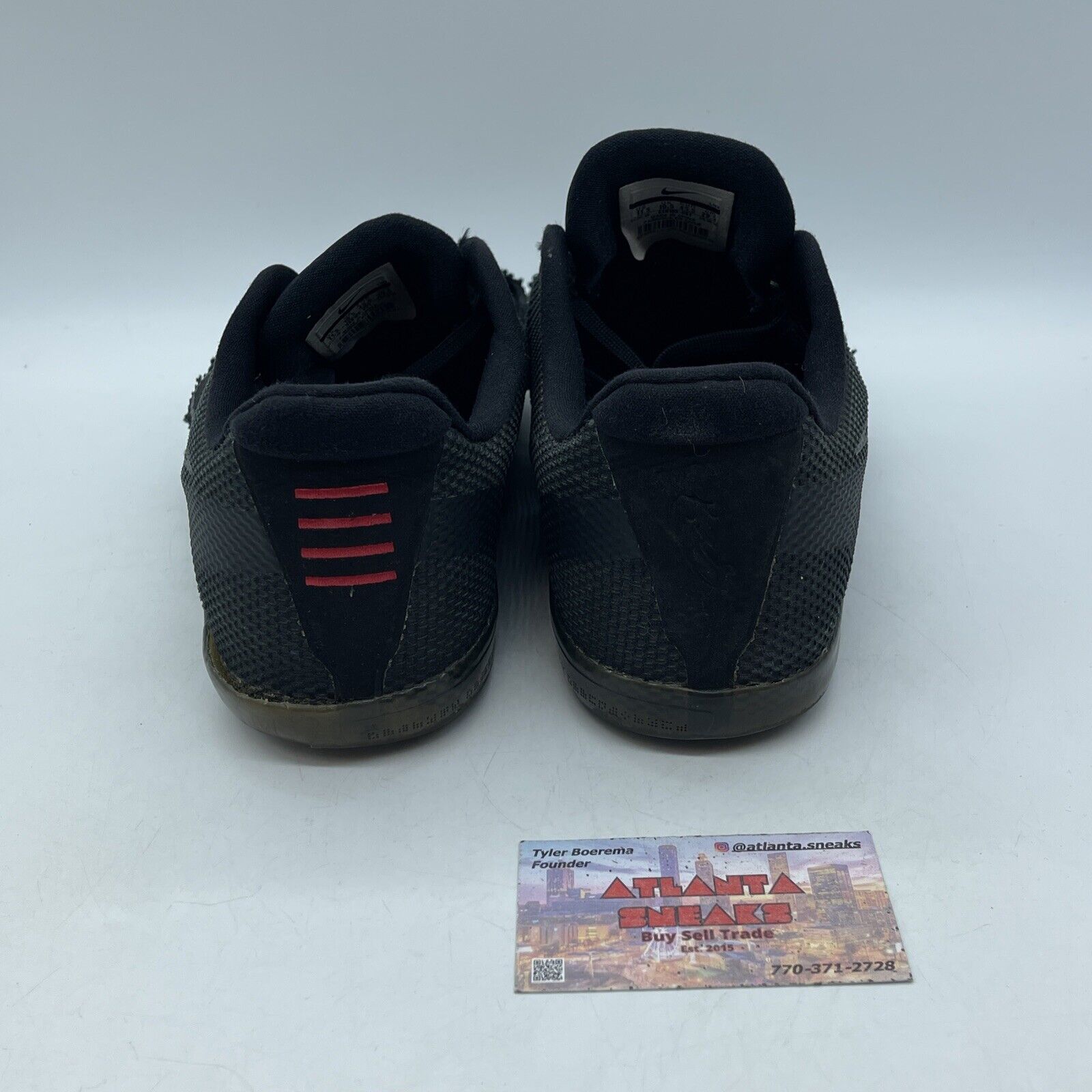 Size 11.5 - Nike Kobe 11 Dark Knight Black Red Suede Leather (836183-001)