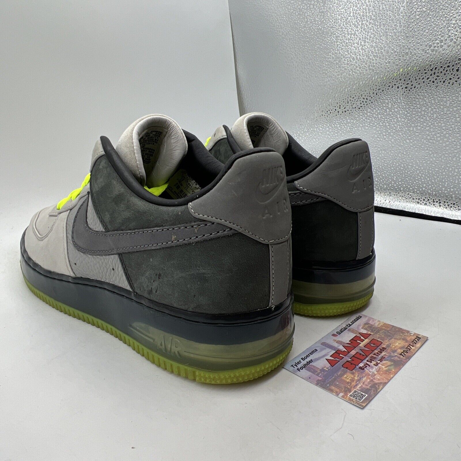 Size 12 - Nike Air Force 1 Supreme Max Air Air Max 95 Grey Volt (318772-001)