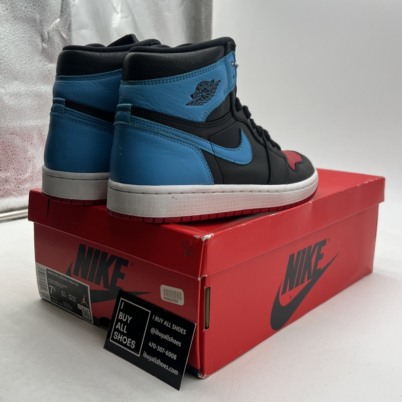 Size 7.5 - Air Jordan 1 High OG UNC To Chicago 2020 (CD0461-046)