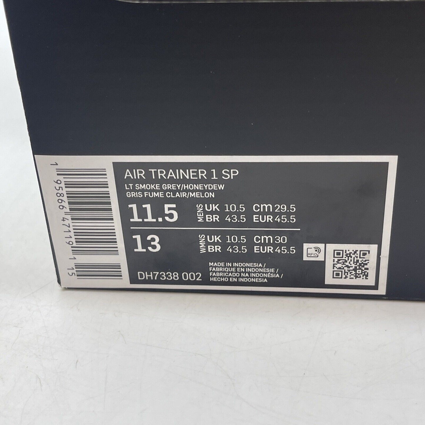 Size 11.5 - Nike Air Trainer 1 Honeydew Green Grey Brown Yellow (DH7338-002)