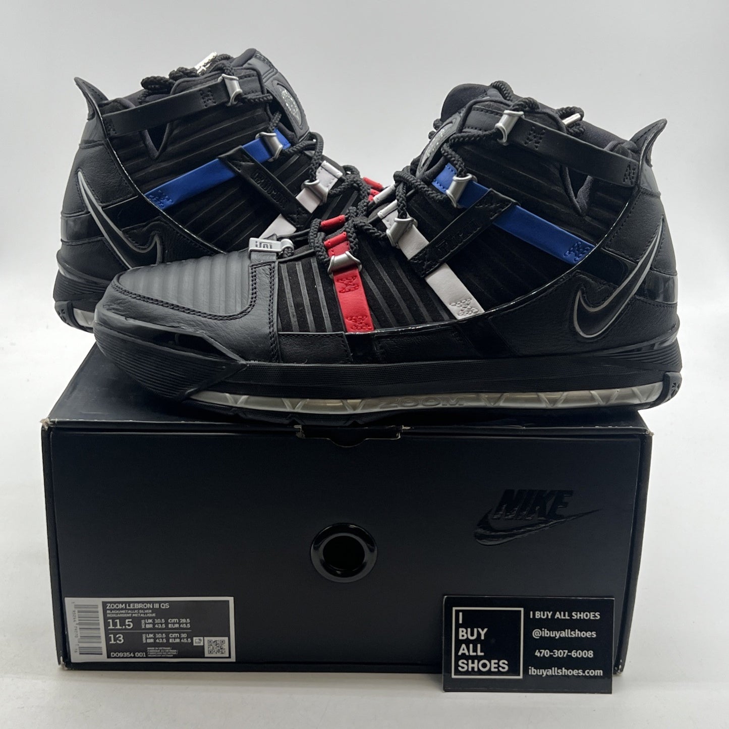 Size 11.5 - Nike Zoom LeBron 3 Retro Barbershop (DO9354-001)