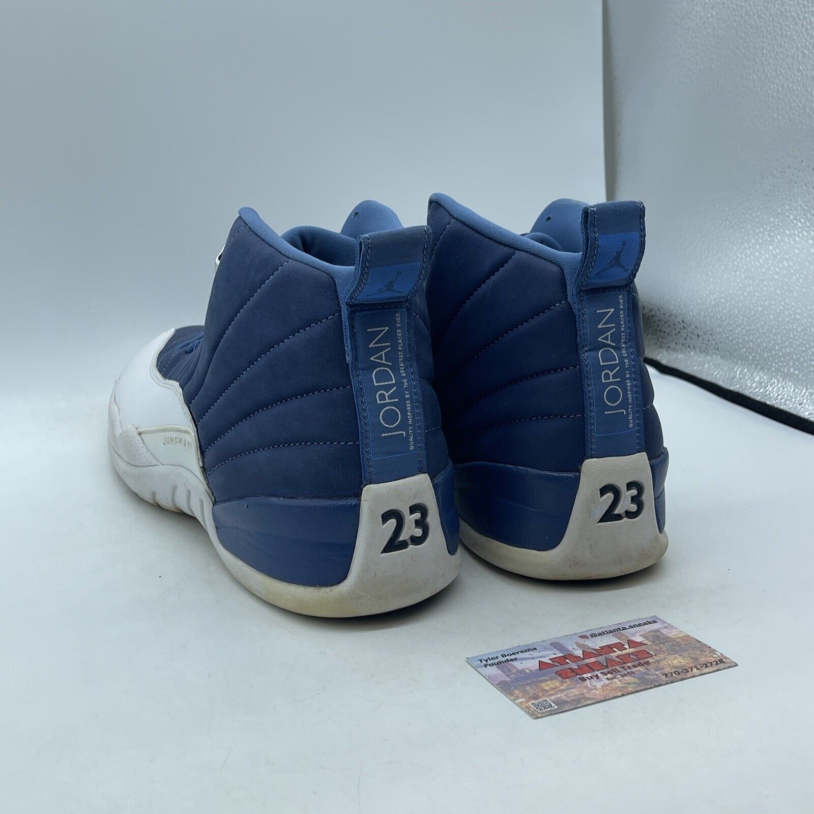 Size 13 - Jordan 12 Retro Indigo 2020 Blue White Suede Leather (130690-404)