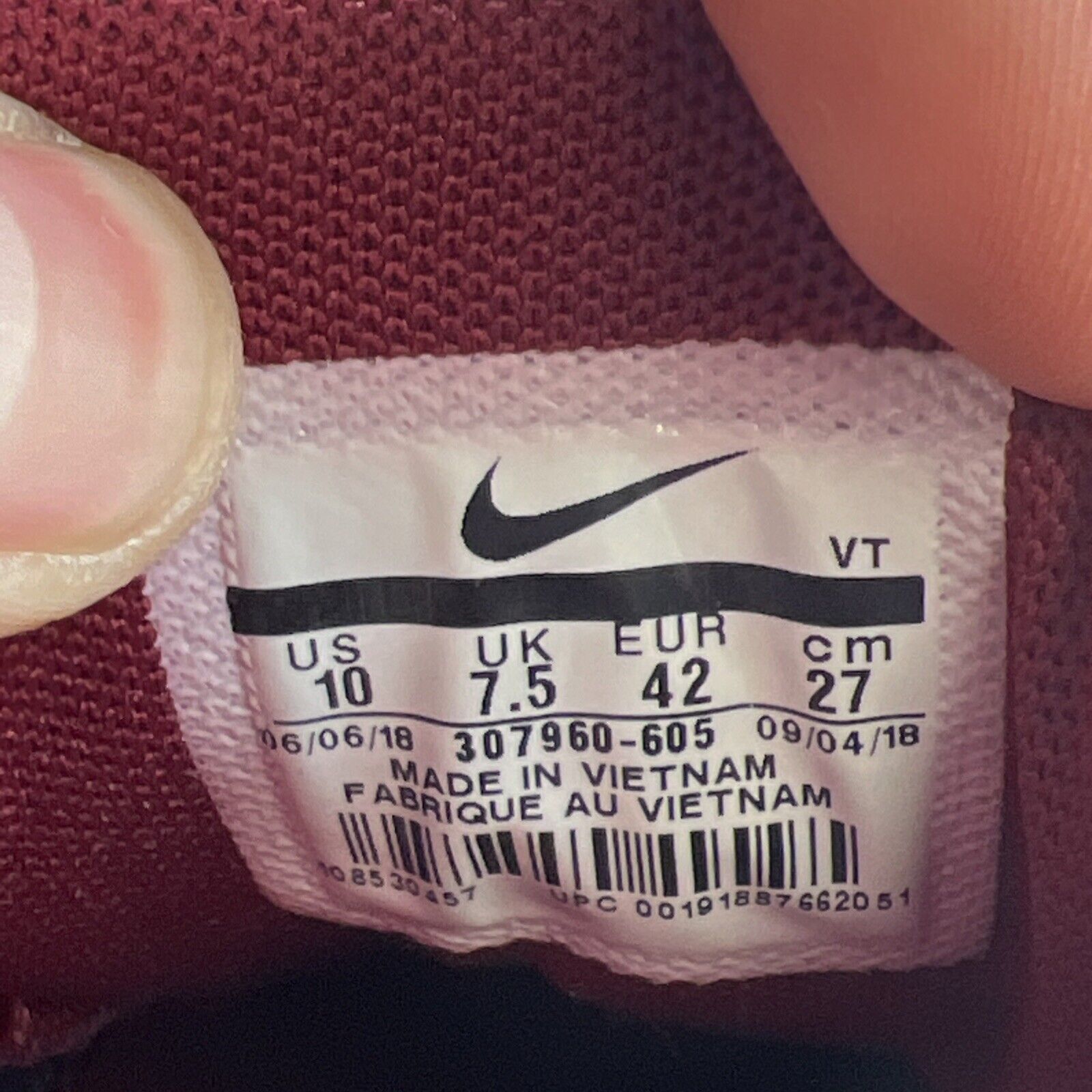 Size 10 - Nike Air Max 95 Team Red W (307960-605)