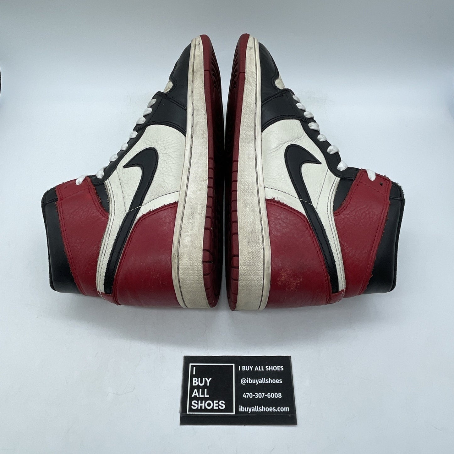 Size 8.5 - Jordan 1 Retro OG High Bred Toe Black Red Leather (555088-610)