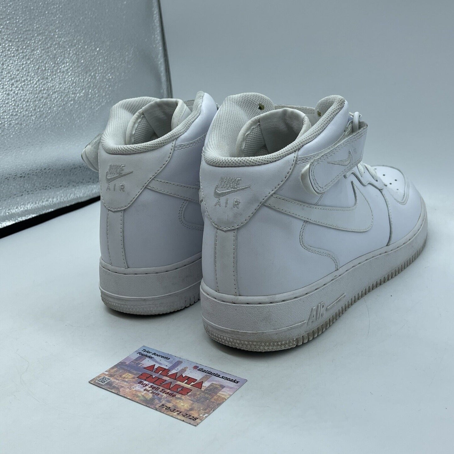 Size 11.5 - Nike Air Force 1 '07 Mid White Leather (315123-111)