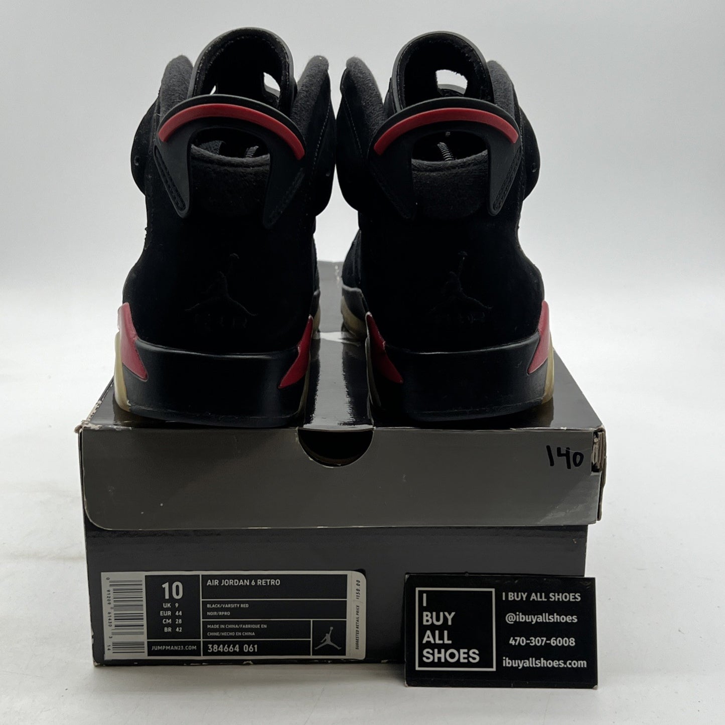 Size 10 - Air Jordan 6 Retro 2010 Varsity Red (384664-061)