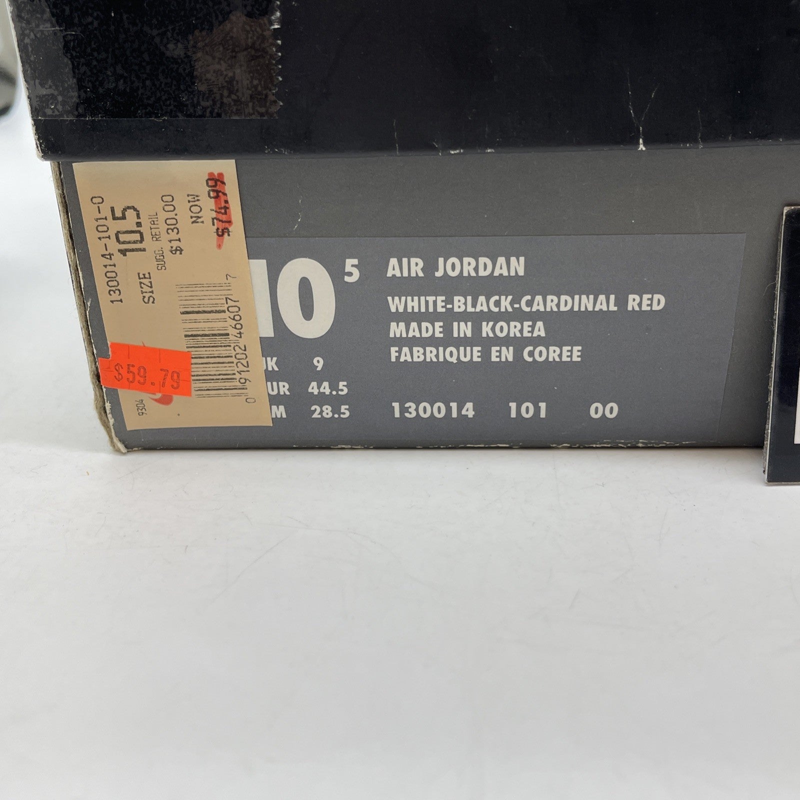 Size 10.5 - Air Jordan 7 OG 1992 Cardinal White Gold Leather (130014-101)