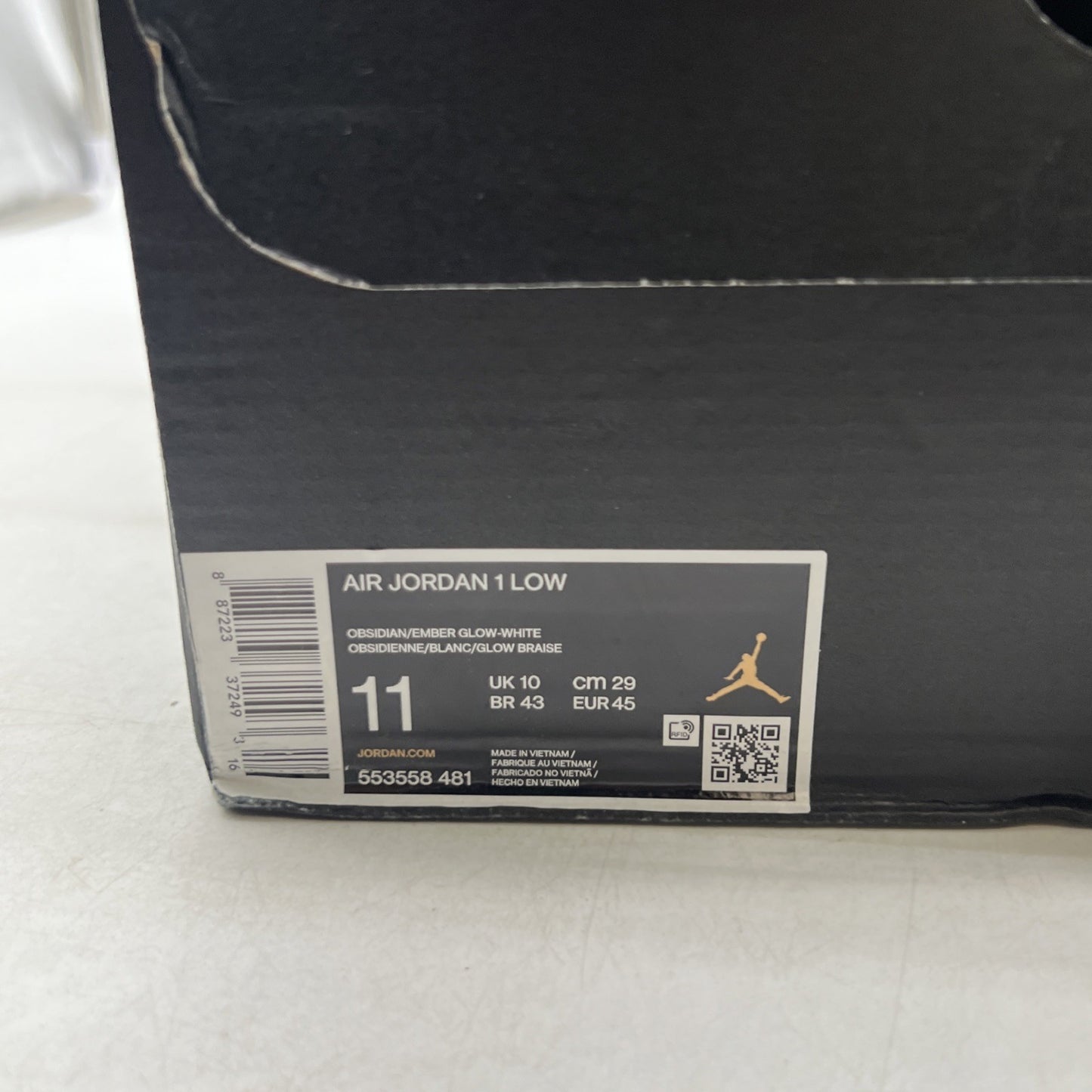 Size 11 - Air Jordan 1 Retro Low Obsidian Ember (553558-481)