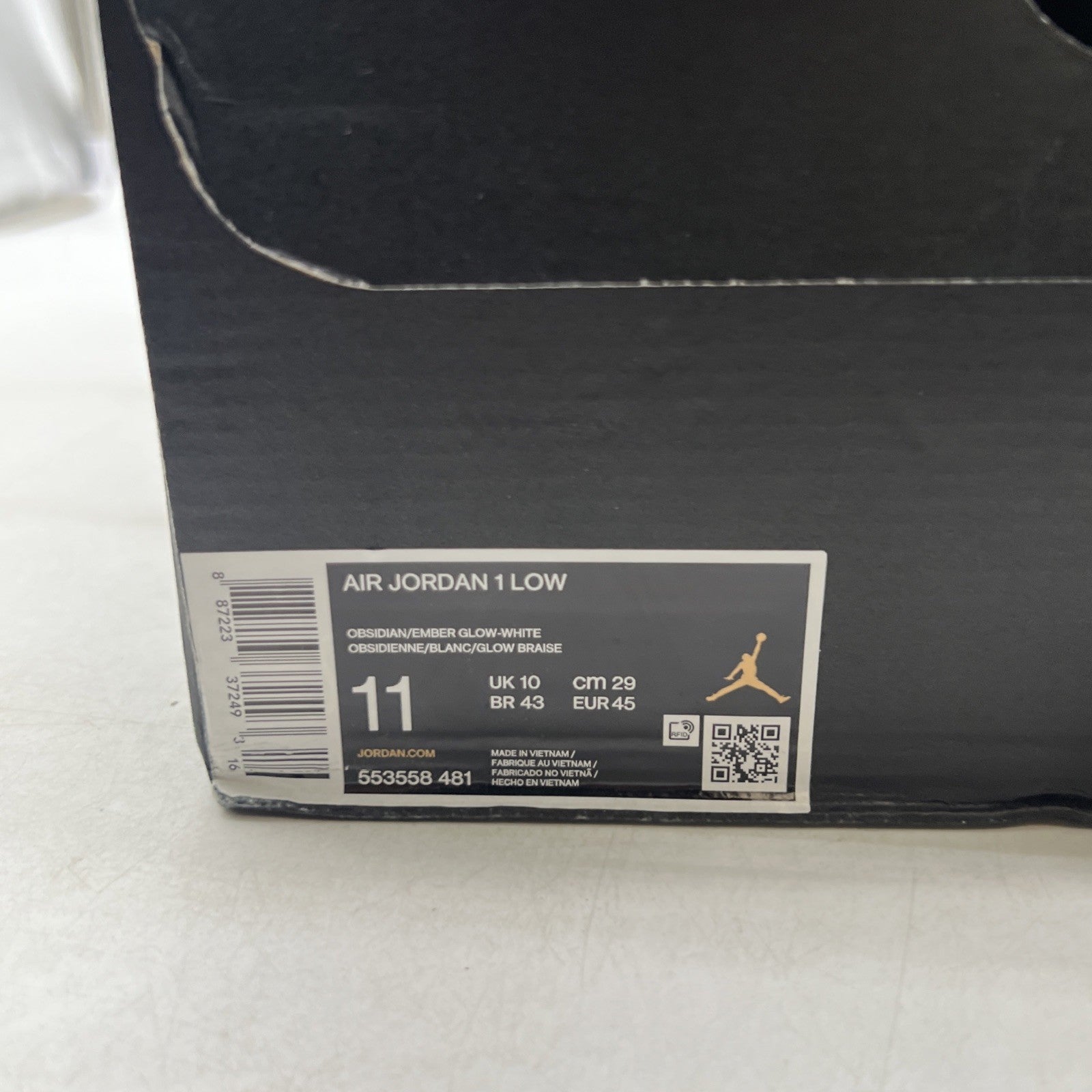 Size 11 - Air Jordan 1 Retro Low Obsidian Ember (553558-481)