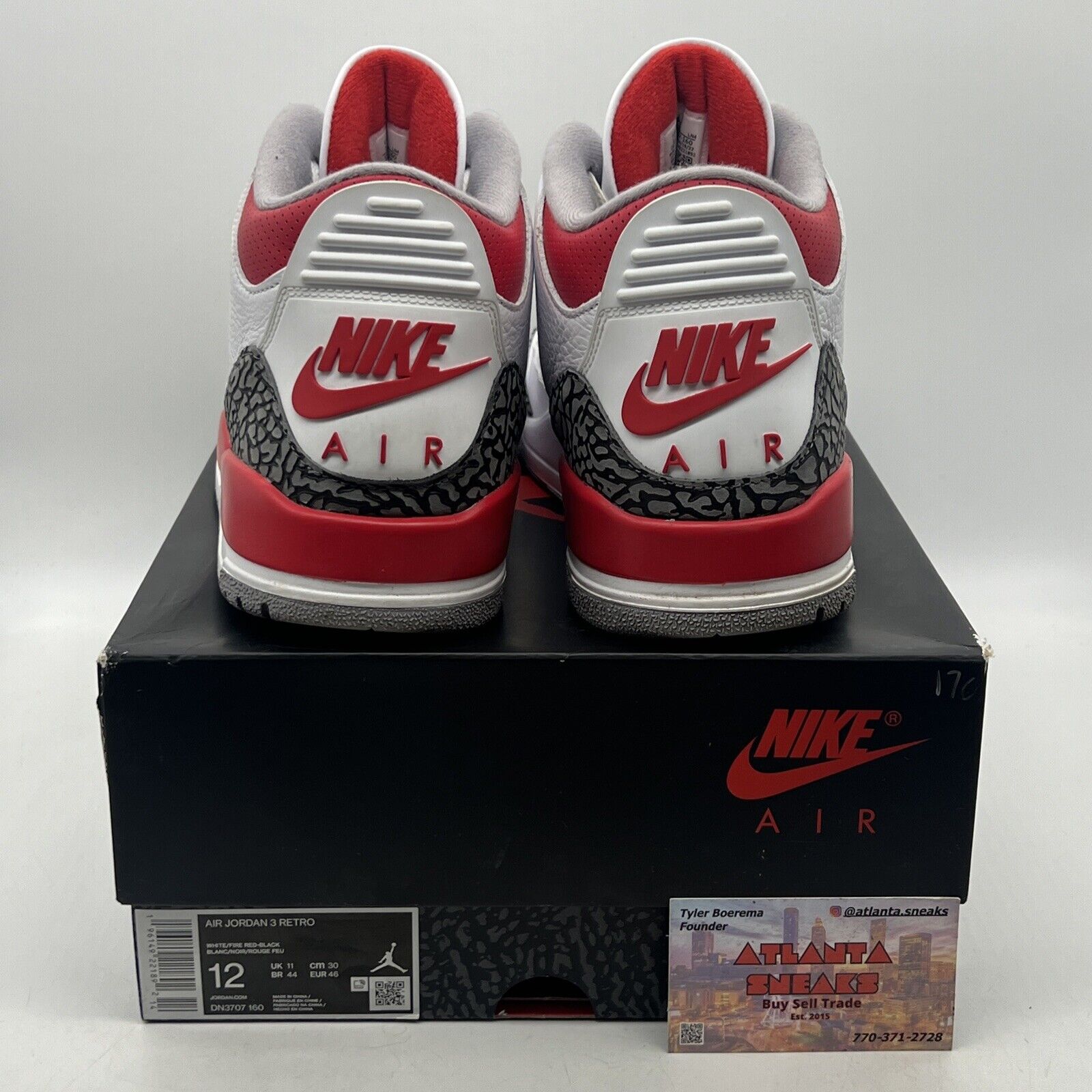 Size 12 - Jordan 3 Retro Mid Fire Red White Black Leather (DN3707-160)