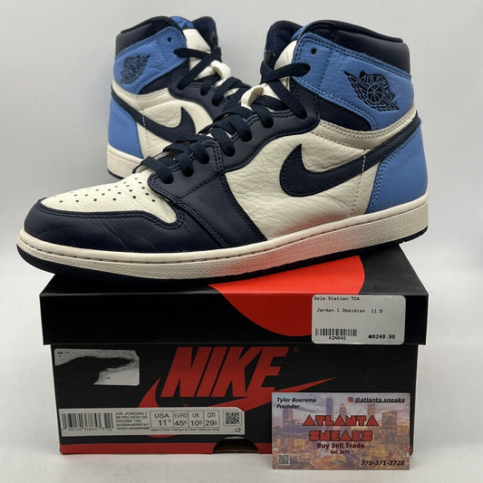 Size 11.5 - Jordan 1 Retro OG High Obsidian UNC 2019 Navy White (555088-140)