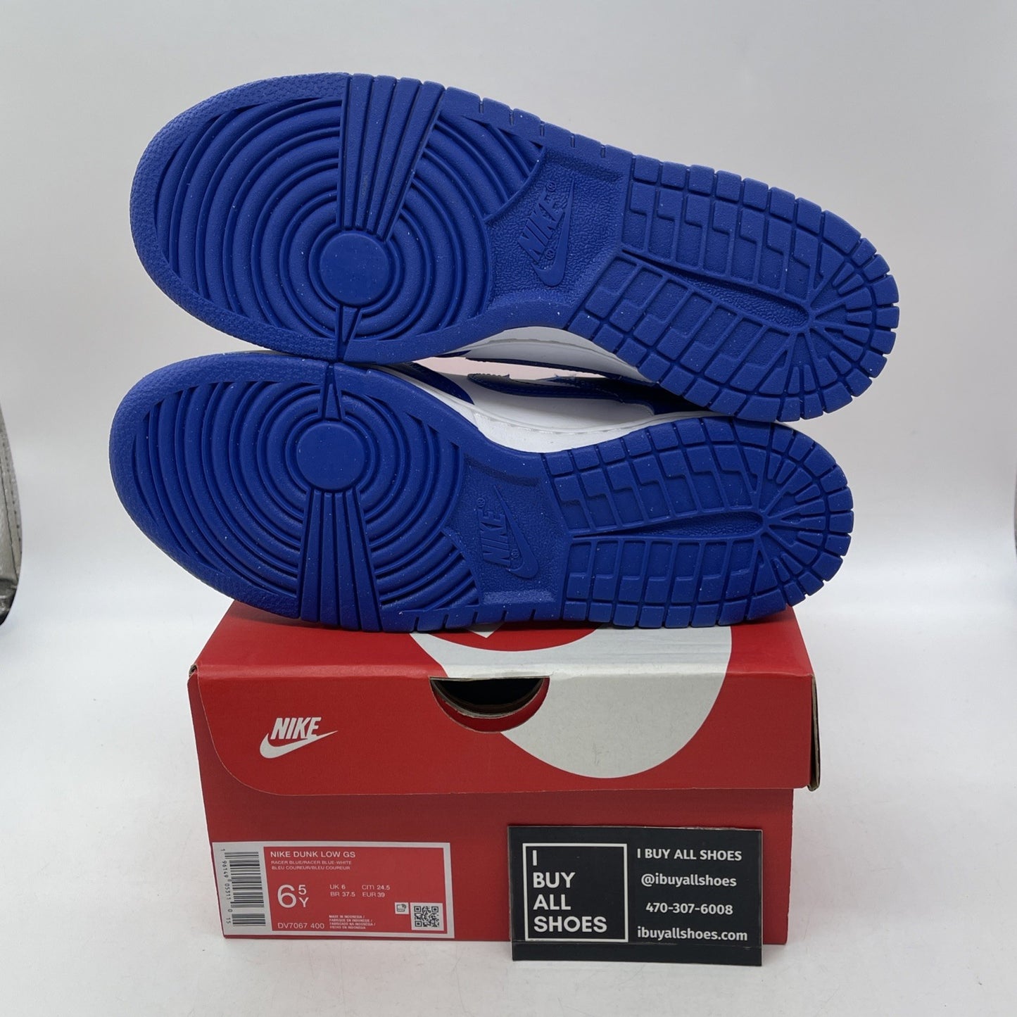 Size 6.5Y - Nike Dunk Low Racer Blue White Leather (DV7067-400)