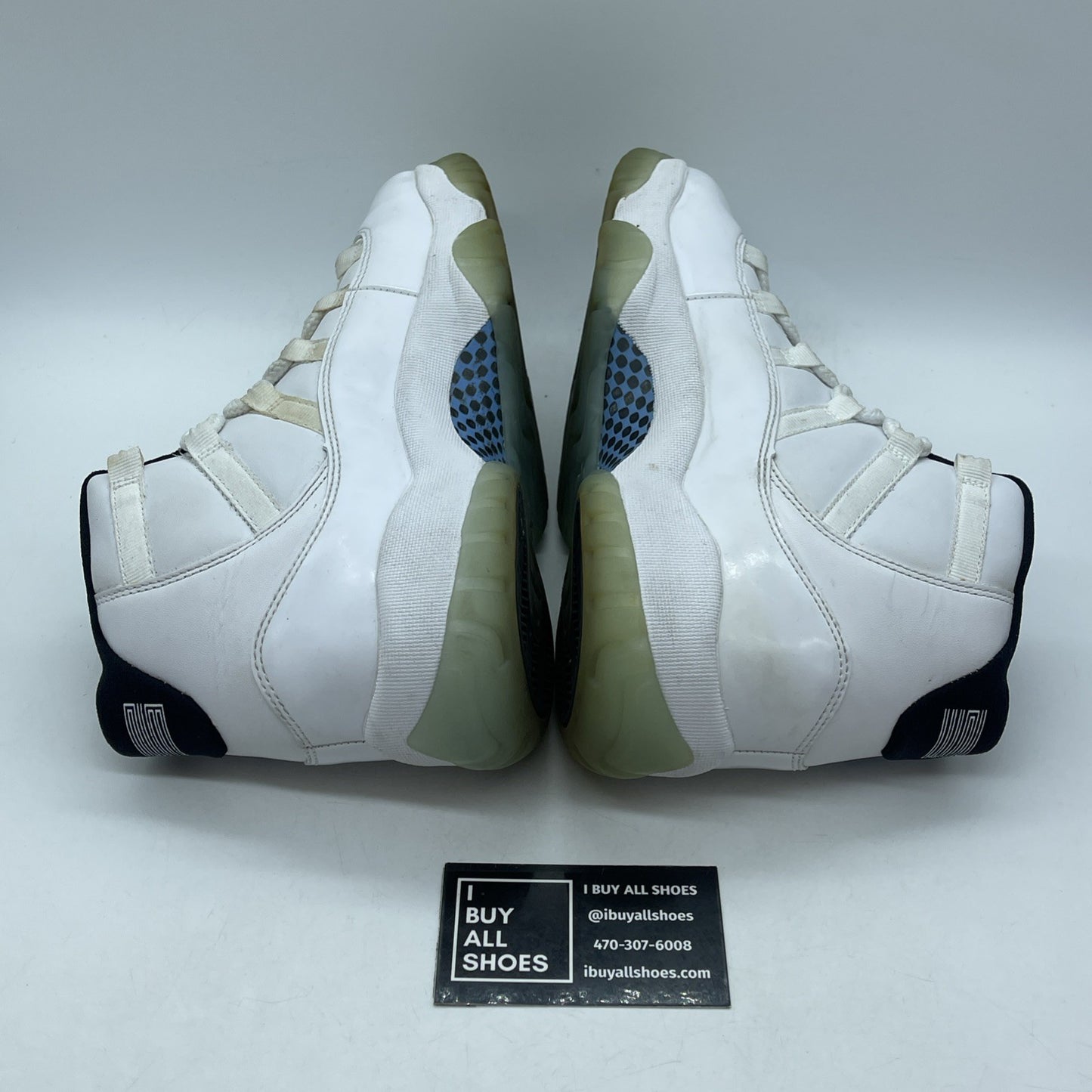 Size 9.5 - Jordan 11 Retro High Legend Blue White Leather (378037-117)