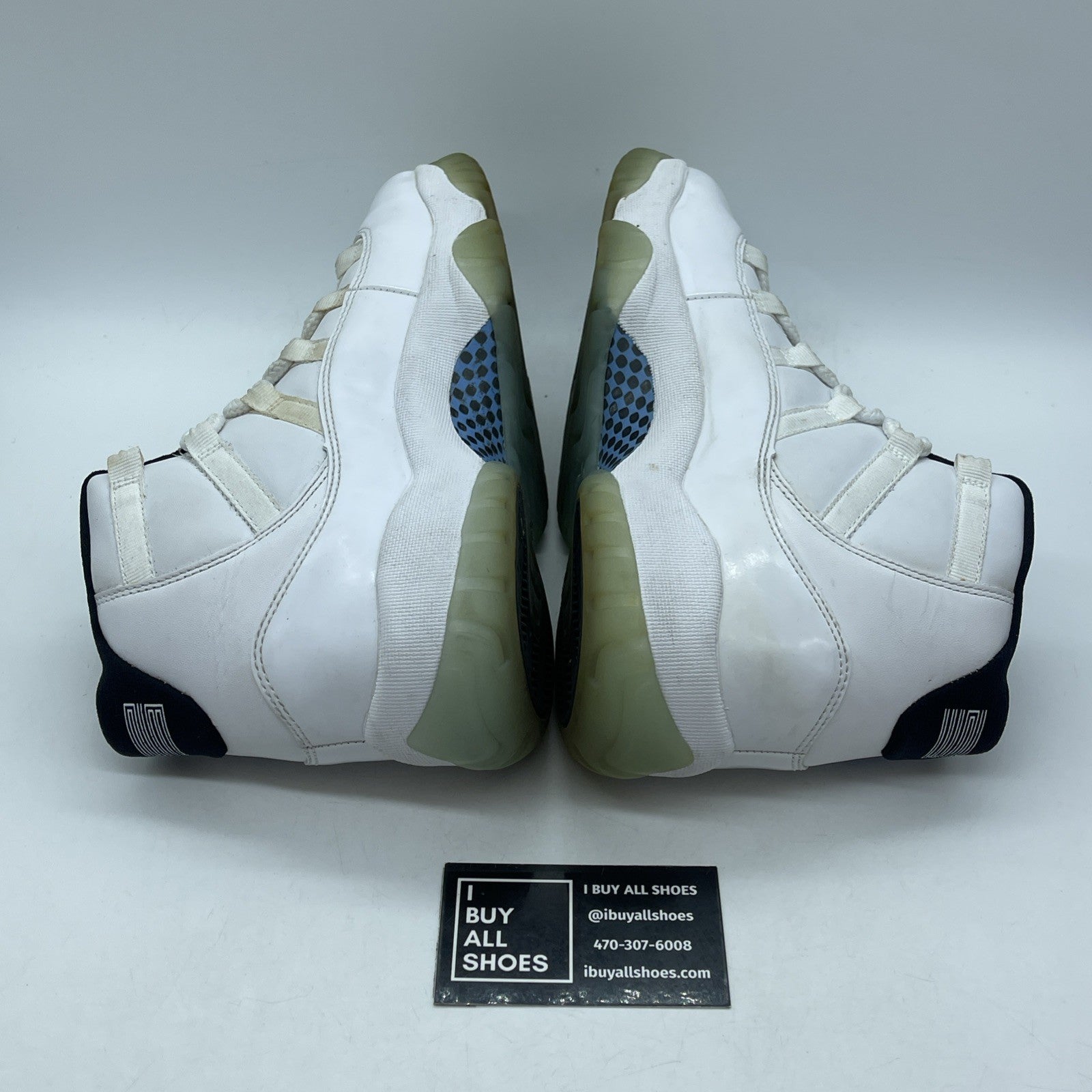 Size 9.5 - Jordan 11 Retro High Legend Blue White Leather (378037-117)