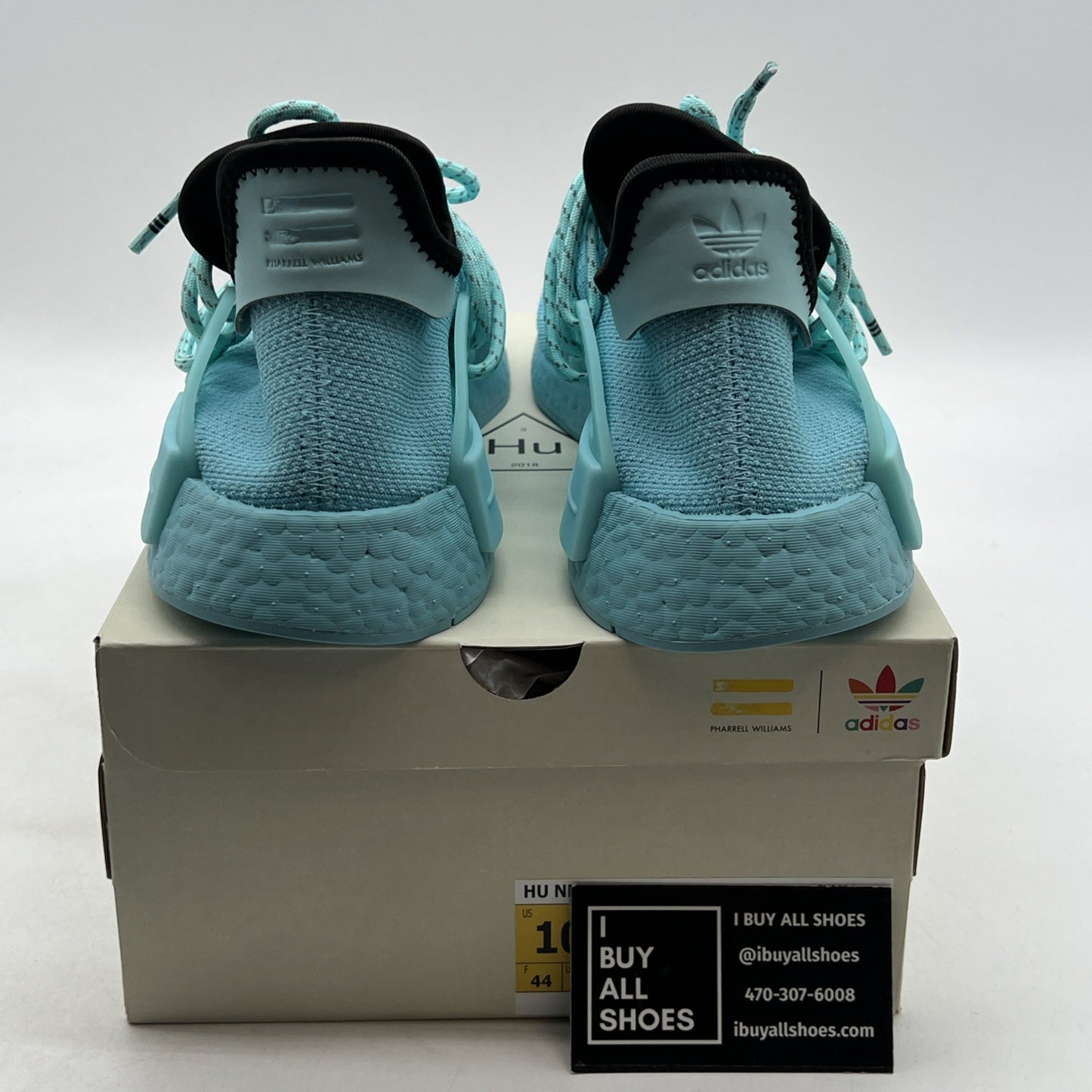 Size 10 - adidas Pharrell x NMD Human Race Aqua (GY0094)