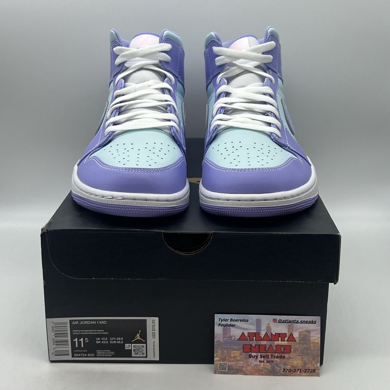 Size 11.5 - Jordan 1 Mid Purple Brand New Og All