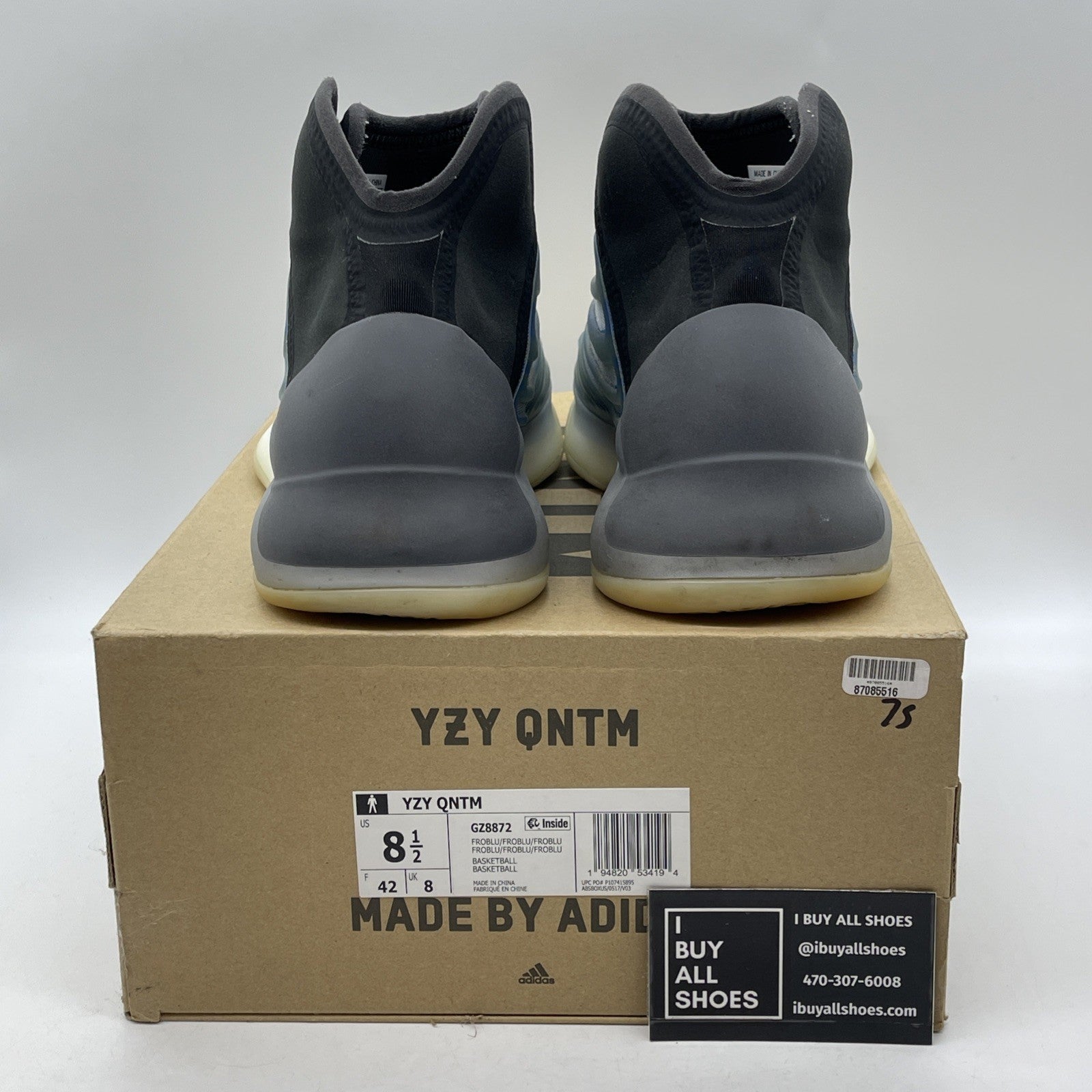 Size 8.5 - adidas Yeezy Quantum Frozen Blue Grey Black Tan (GZ8872)