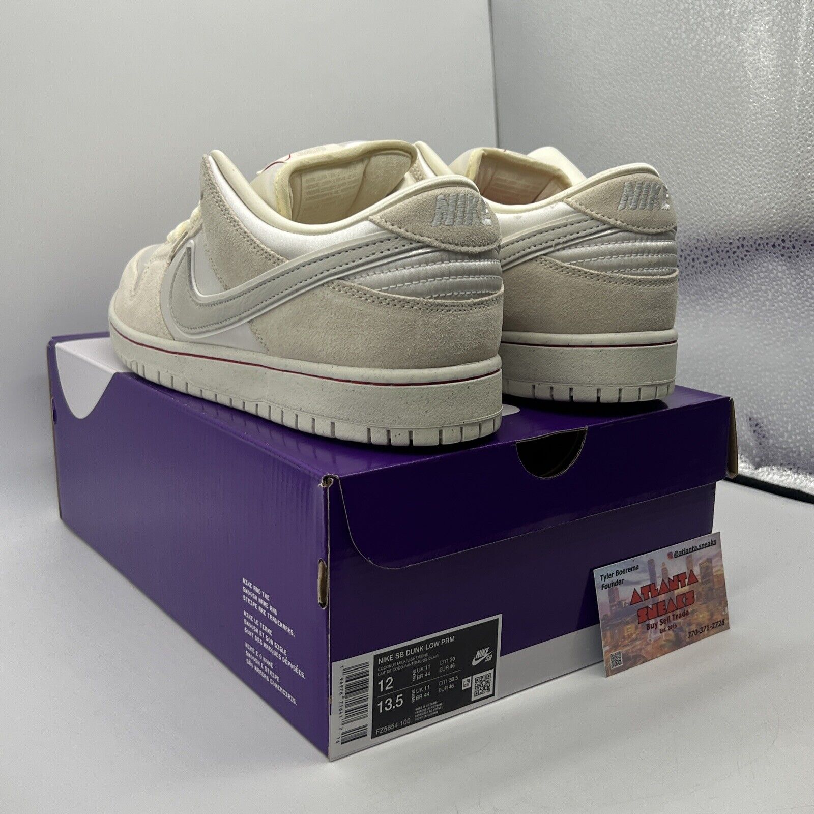 Size 12 - Nike Dunk Premium SB Low City of Love Collection - Coconut Milk
