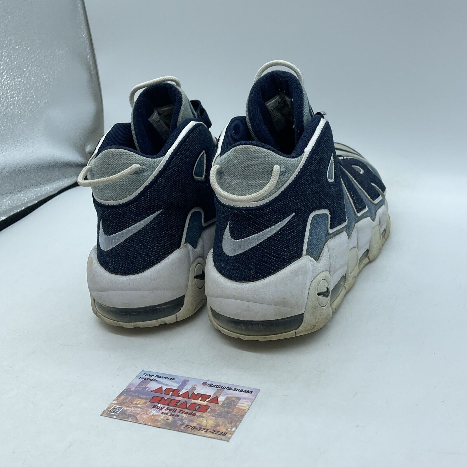 Size 11.5 - Nike Air More Uptempo 96 Denim Blue White Suede (CJ6125-100)