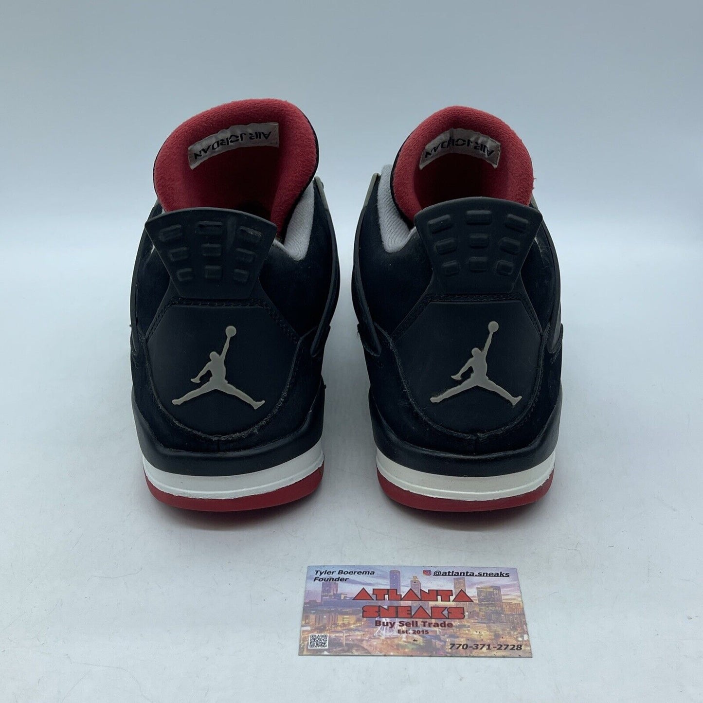 Size 11 - Jordan 4 Retro bred release 2012 Black Suede Leather (308497-089)