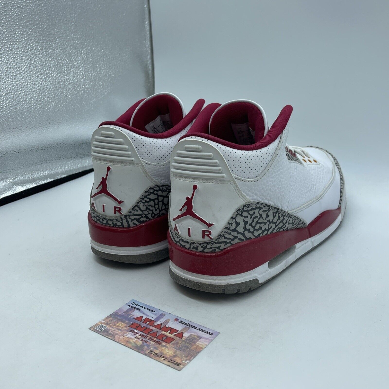 Size 12 - Jordan 3 Retro Mid Cardinal Red Grey Suede White Leather (CT8532-126)