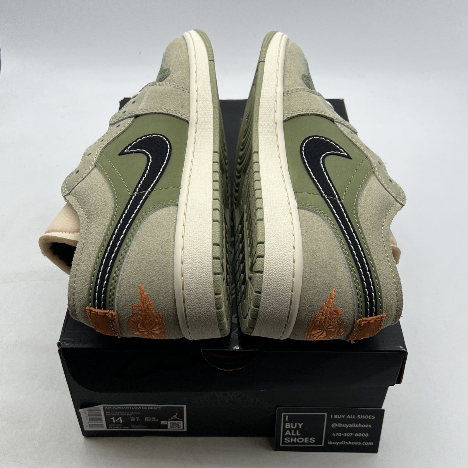 Size 14 - Air Jordan 1 SE Craft Low Light Olive (FD6819-300)
