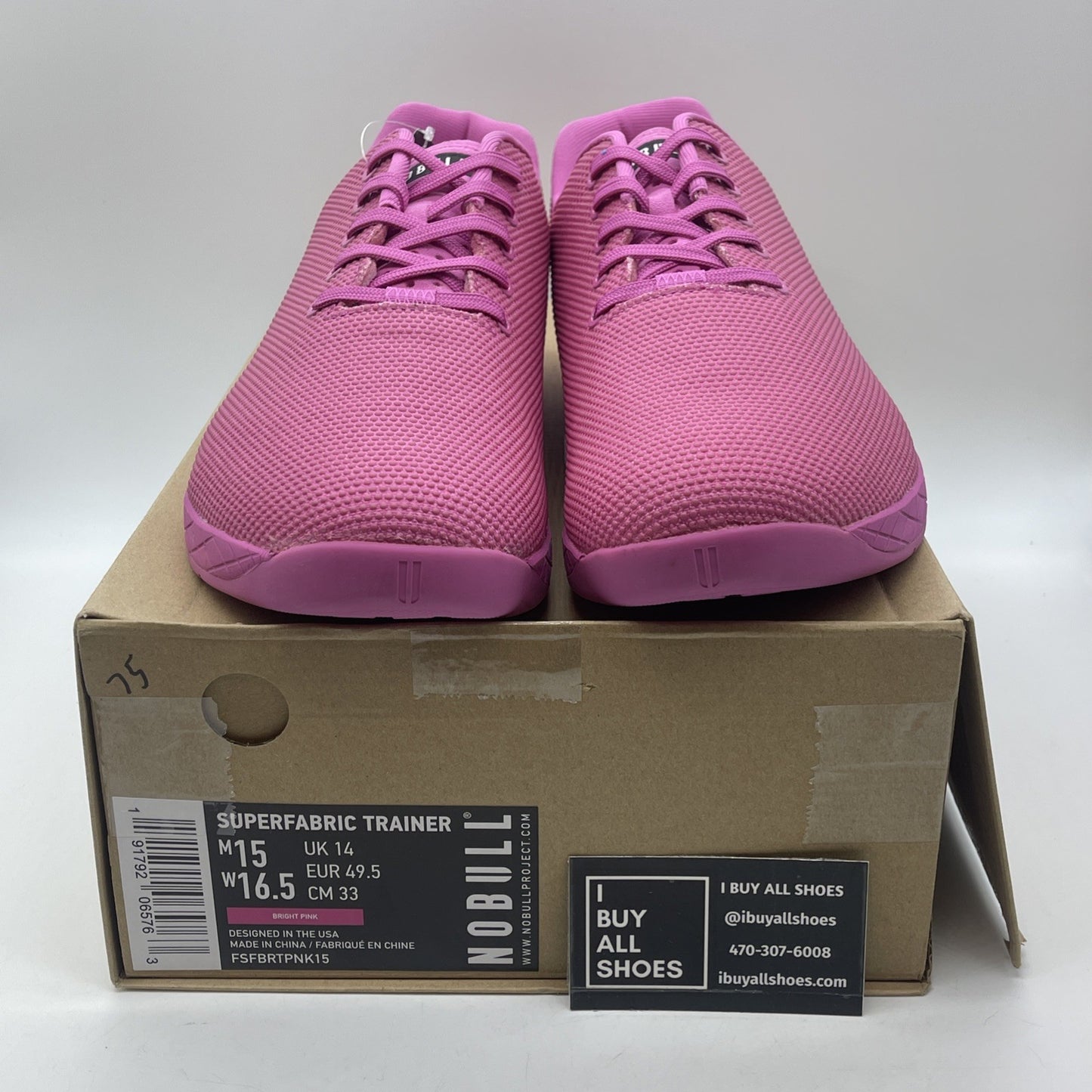 Size 15 - NOBULL Unisex Pink Athletic Trainers Suede Purple Silver (G4MF21EF29)