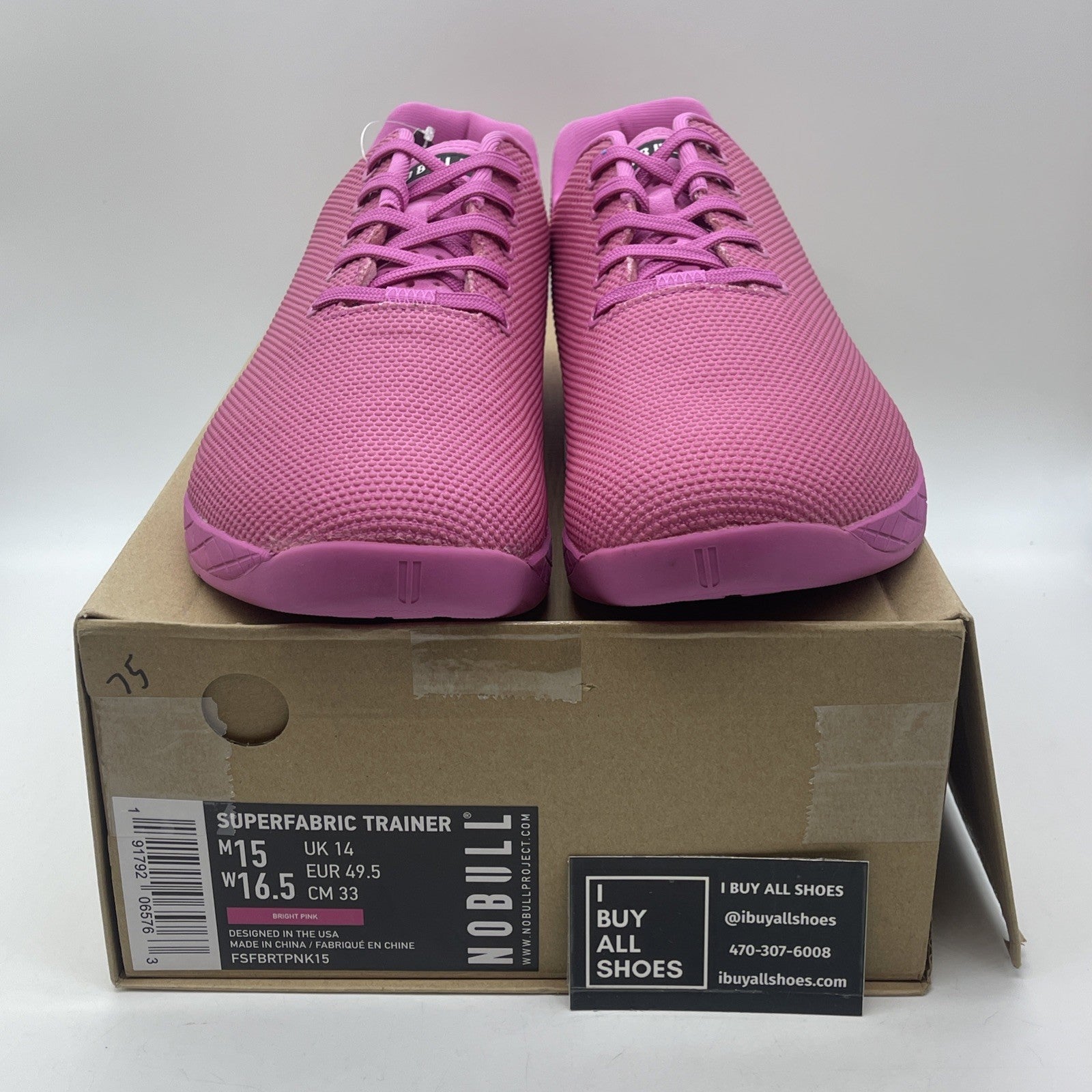 Size 15 - NOBULL Unisex Pink Athletic Trainers Suede Purple Silver (G4MF21EF29)