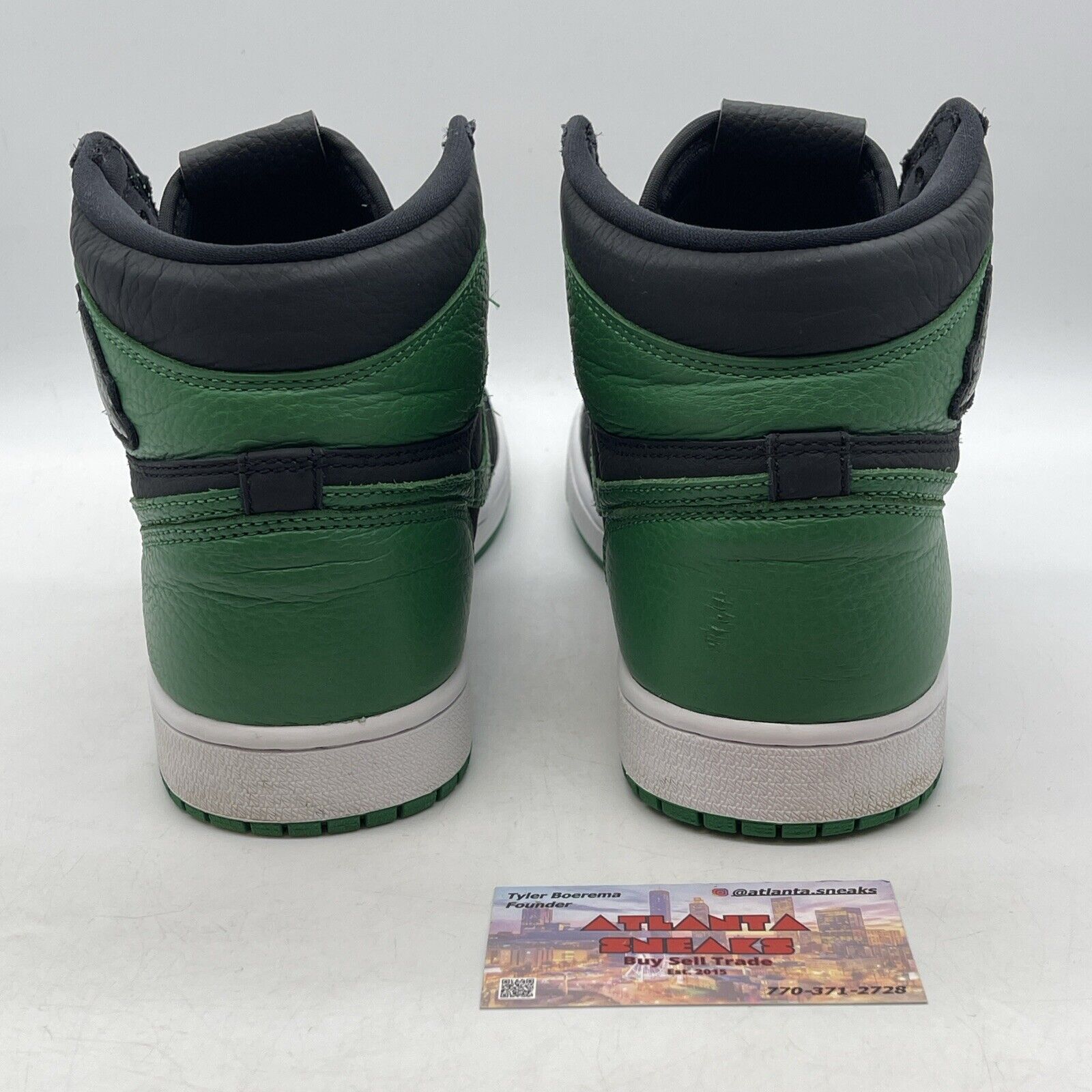 Size 9.5 - Jordan 1 Retro OG High Pine Green 2.0 Black Red (555088-030)