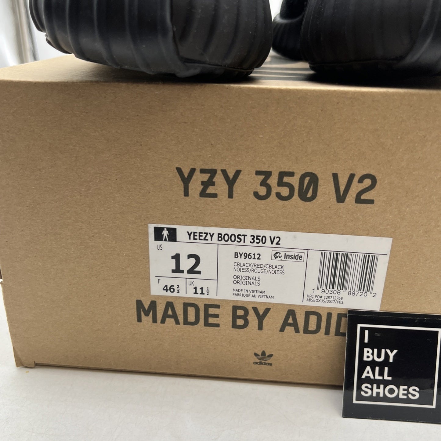Size 12 - adidas Yeezy Boost 350 V2 Low Red Stripe (BY9612)