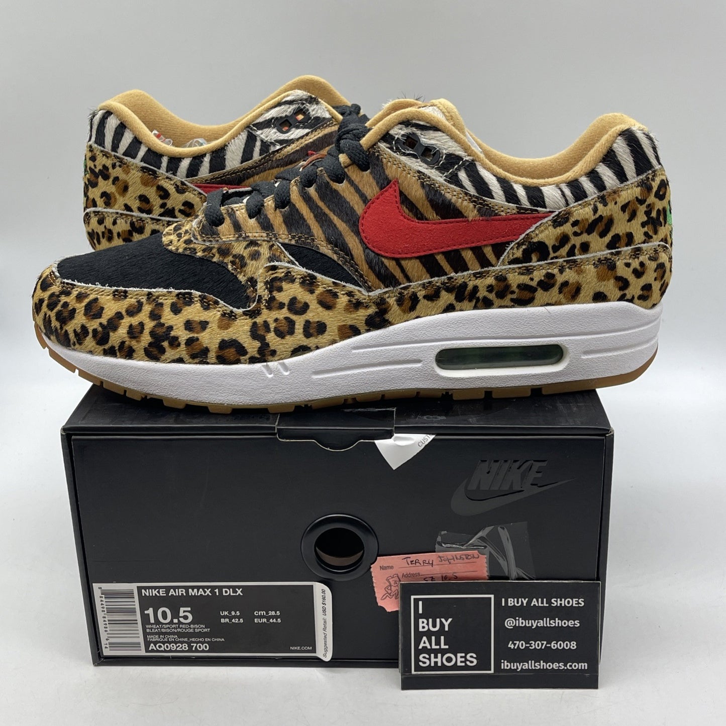 Size 10.5 - Nike Atmos x Air Max 1 DLX 2018 Animal Pack (AQ0928-700)