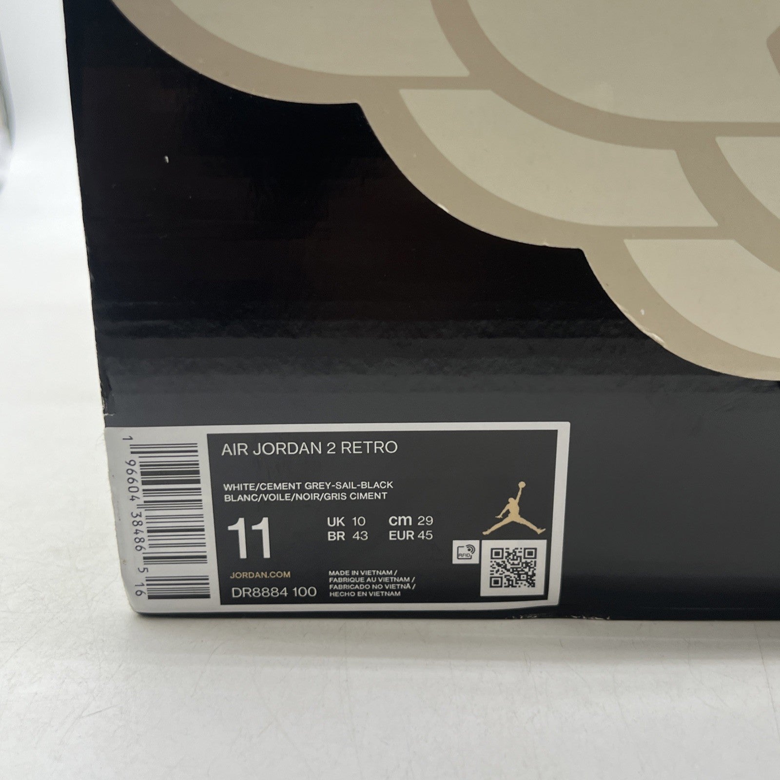 Size 11 - Air Jordan 2 Retro White Cement (DR8884-100)