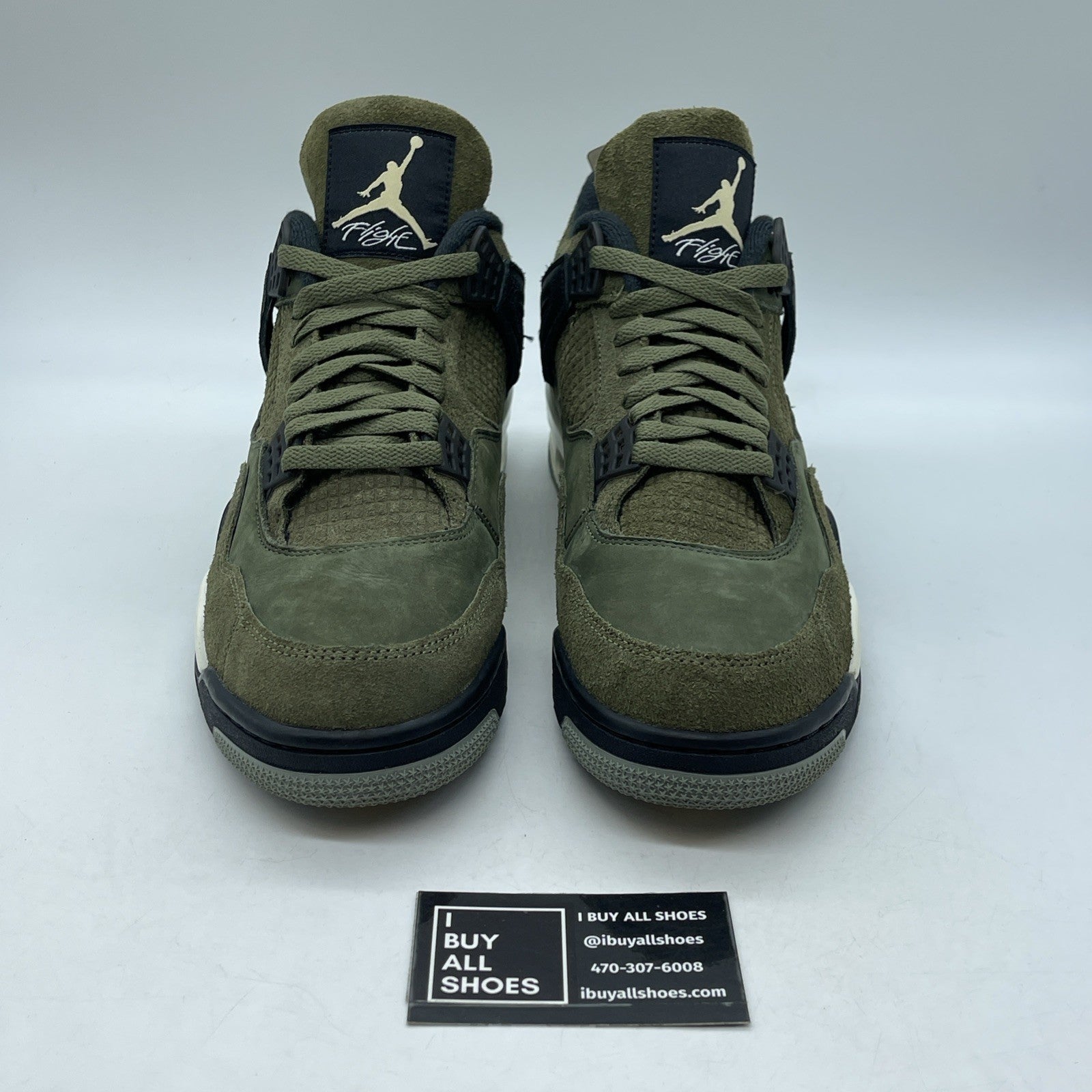 Size 10.5 - Jordan 4 SE Retro Low Craft Olive Green Suede Leather (FB9927-200)