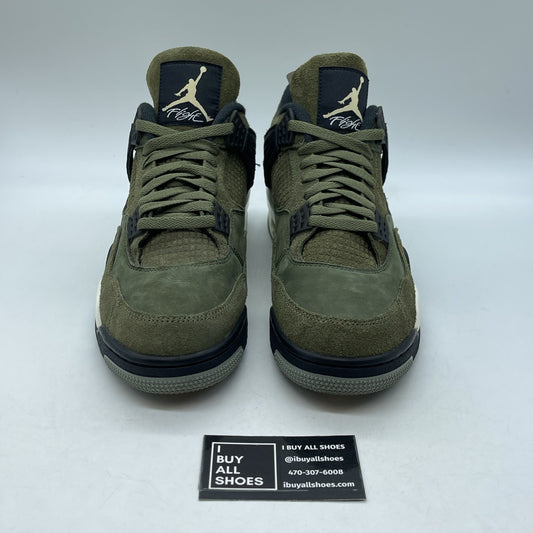 Size 10.5 - Jordan 4 SE Retro Low Craft Olive Green Suede Leather (FB9927-200)